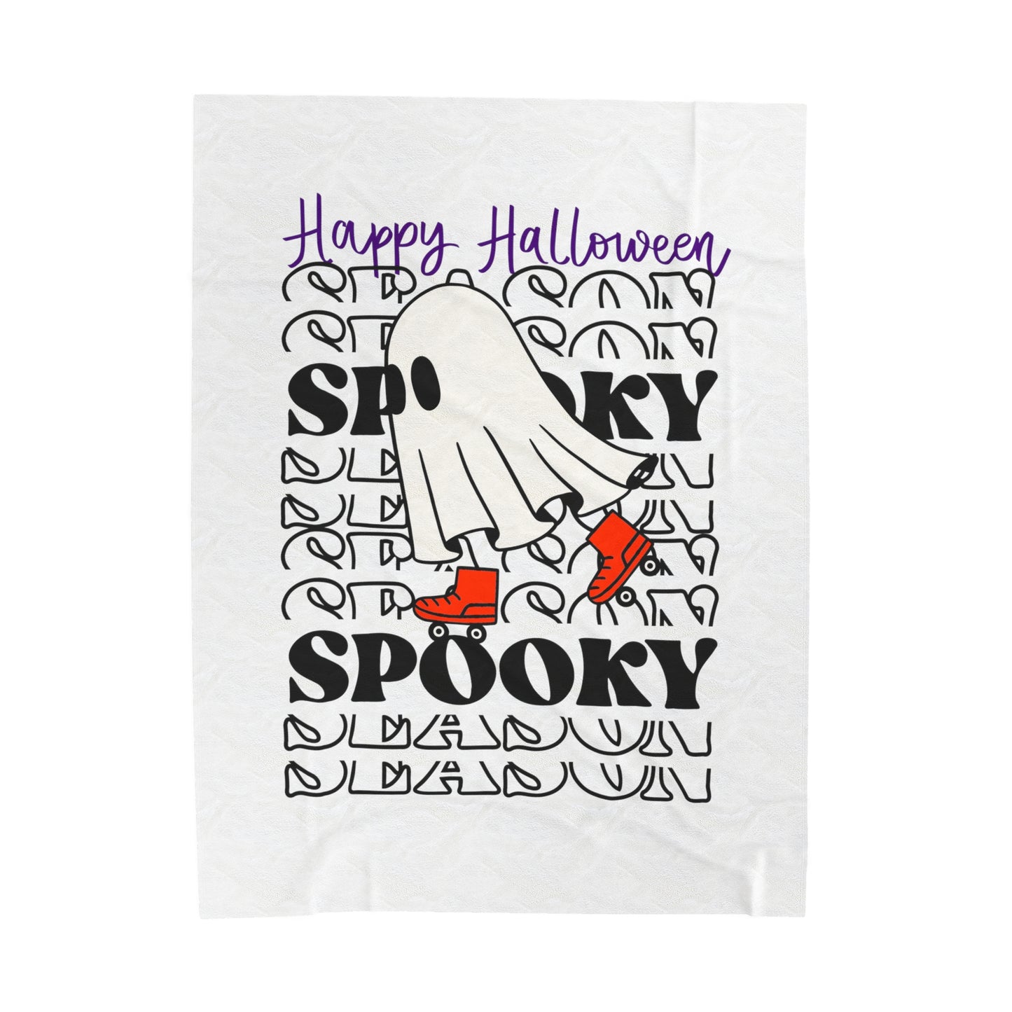 Couverture en Peluche Velours - Halloween - Petit Fantôme - 10