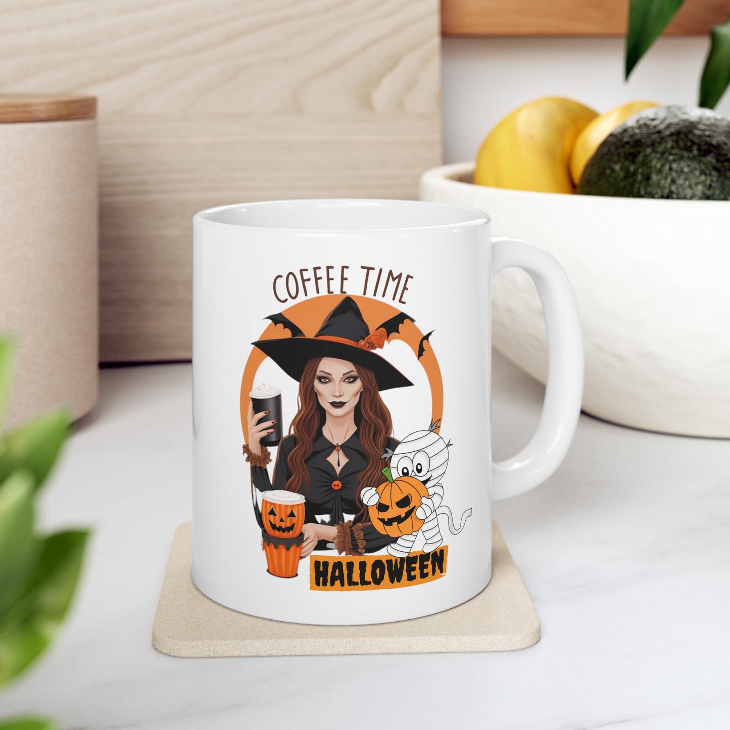 Mug en céramique 11oz - Sorcière d'Halloween - 01