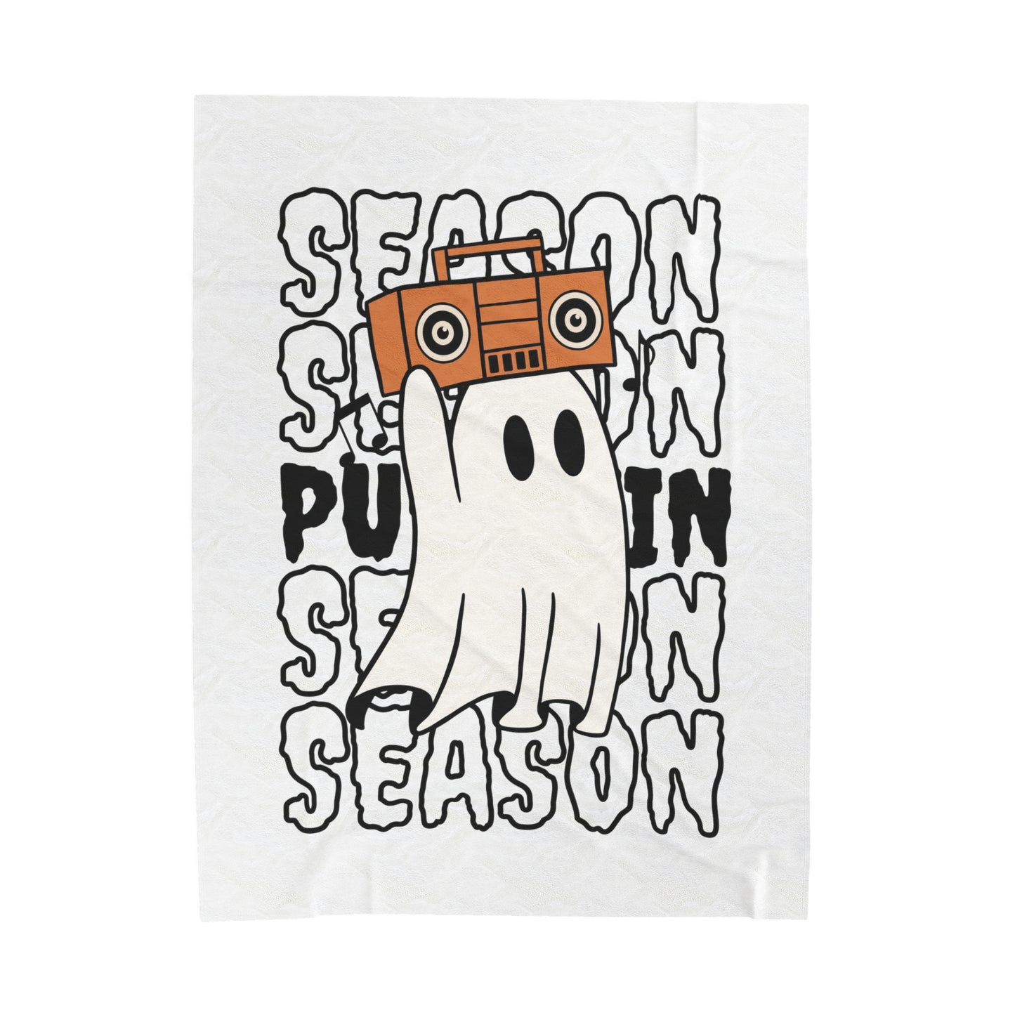 Couverture Peluche Velours - Halloween - Petit Fantôme - 15