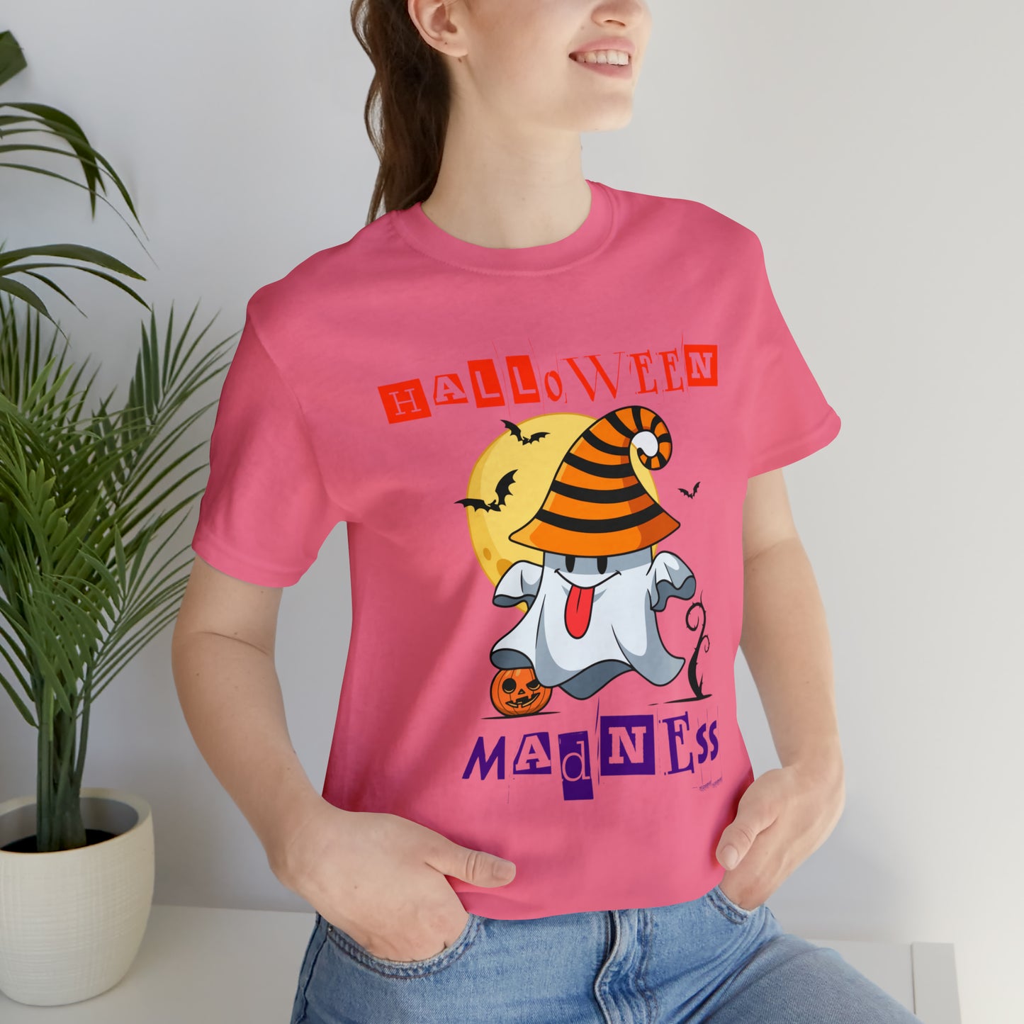 Camiseta de manga corta de jersey unisex - Halloween - Pequeño fantasma - 04