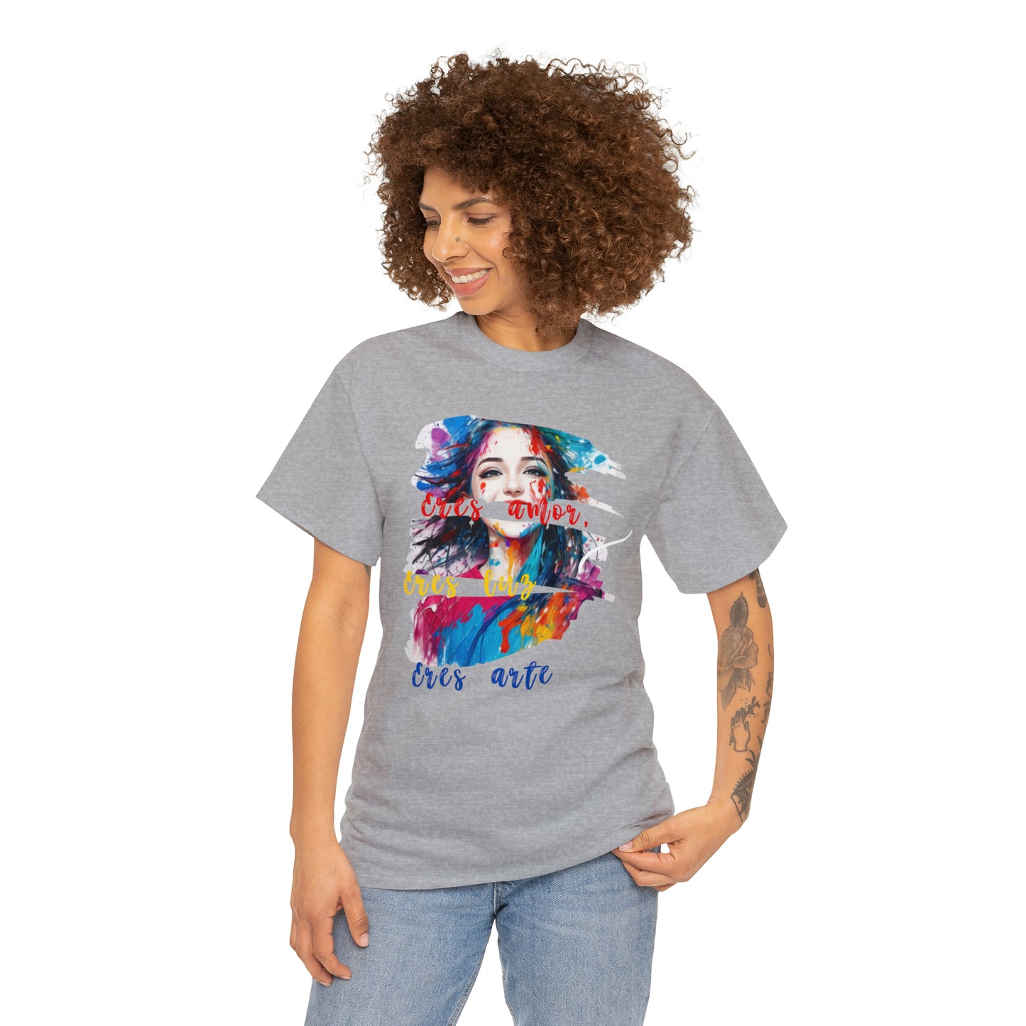 Camiseta unisex de algodón pesado - Amor y libertad - 04