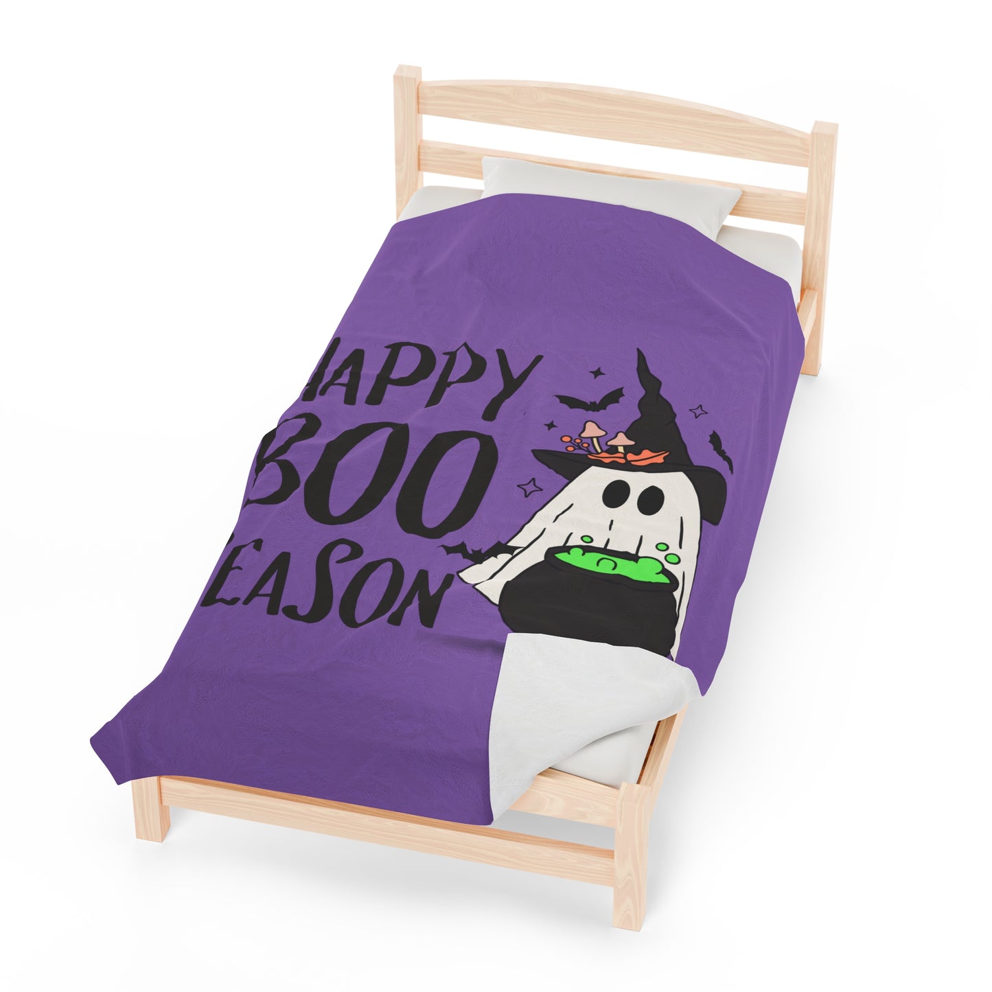 Velveteen Plush Blanket - Halloween - Little Ghost - 20-02