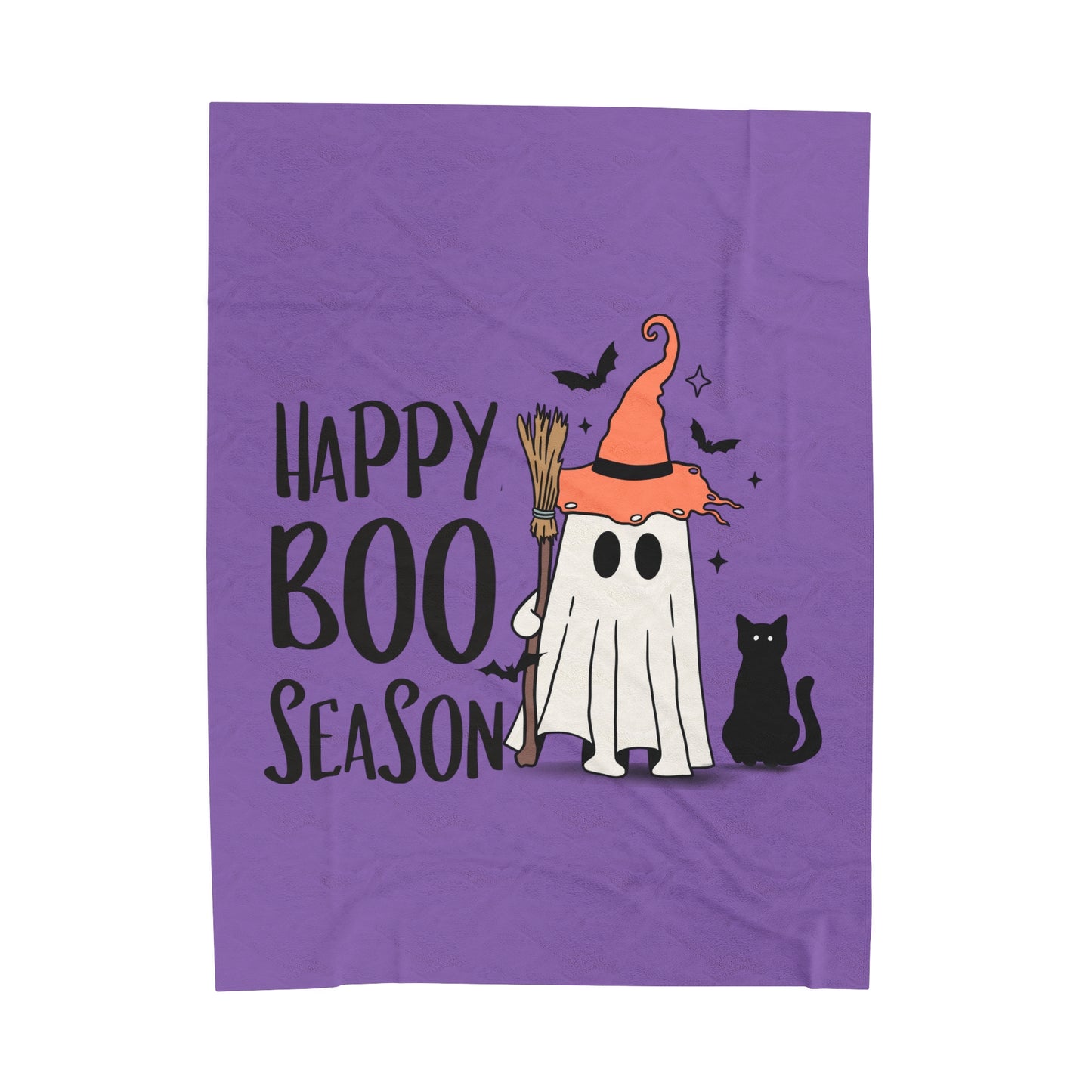 Velveteen Plush Blanket - Halloween - Little Ghost - 22-02