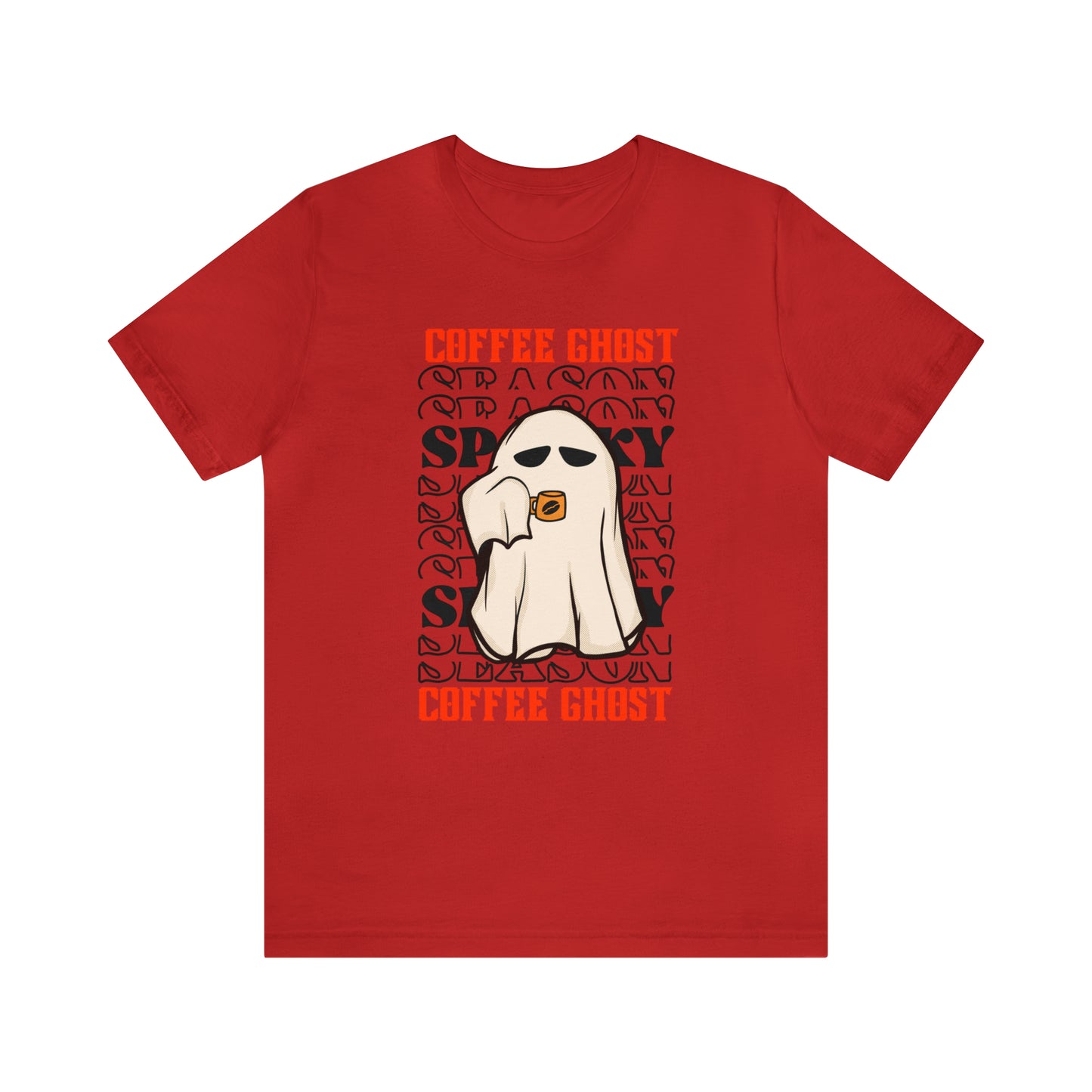 Tee-shirt à manches courtes en jersey unisexe - Halloween - Petit Fantôme - 12