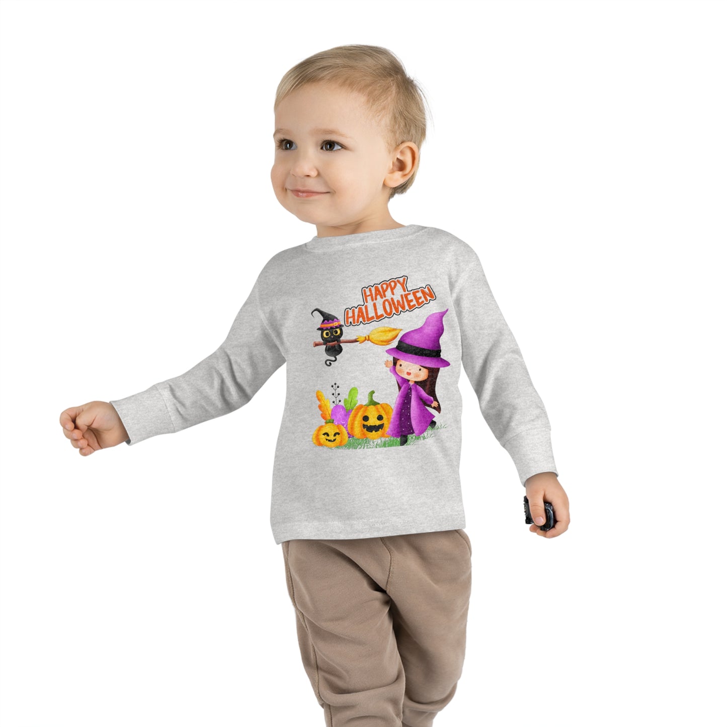 Tee-shirt à manches longues pour tout-petits - Halloween - Jeune sorcière - 02