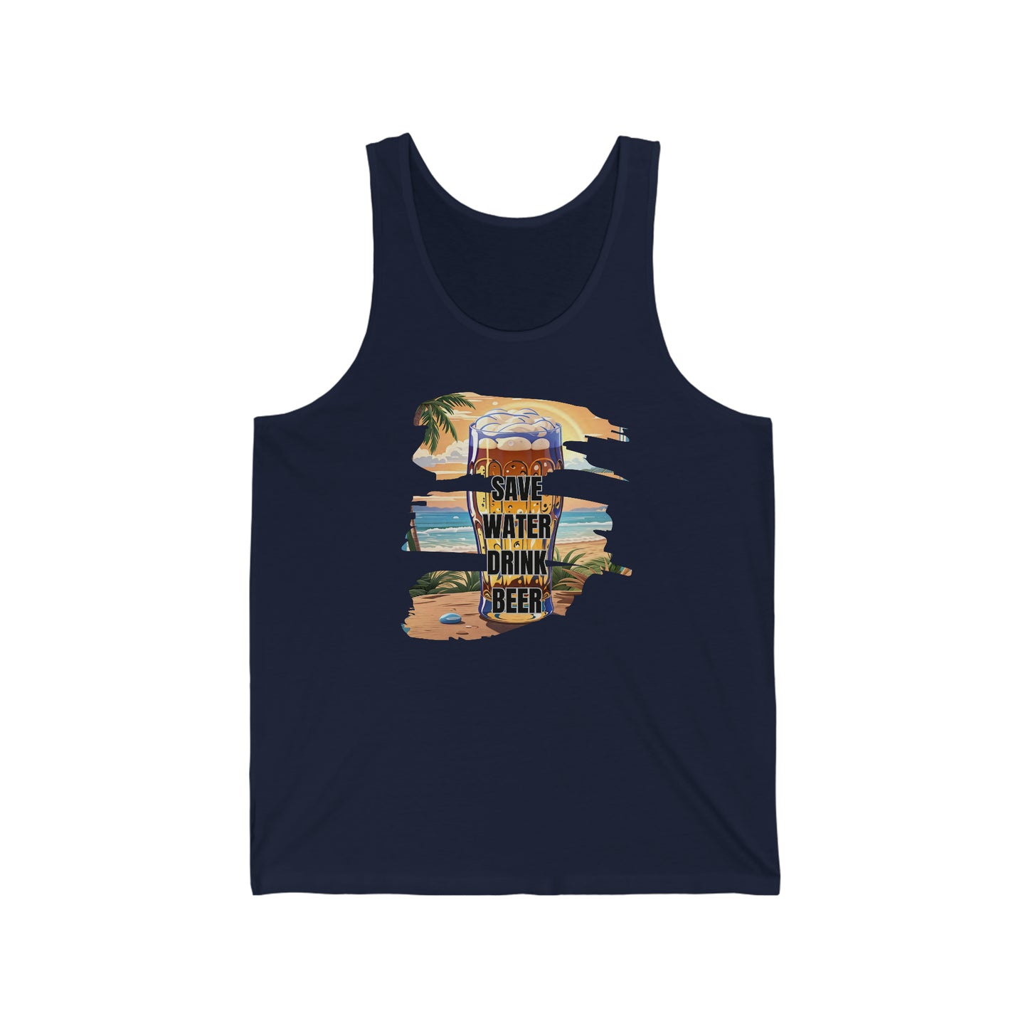 Unisex Jersey Tank - Glass of beer