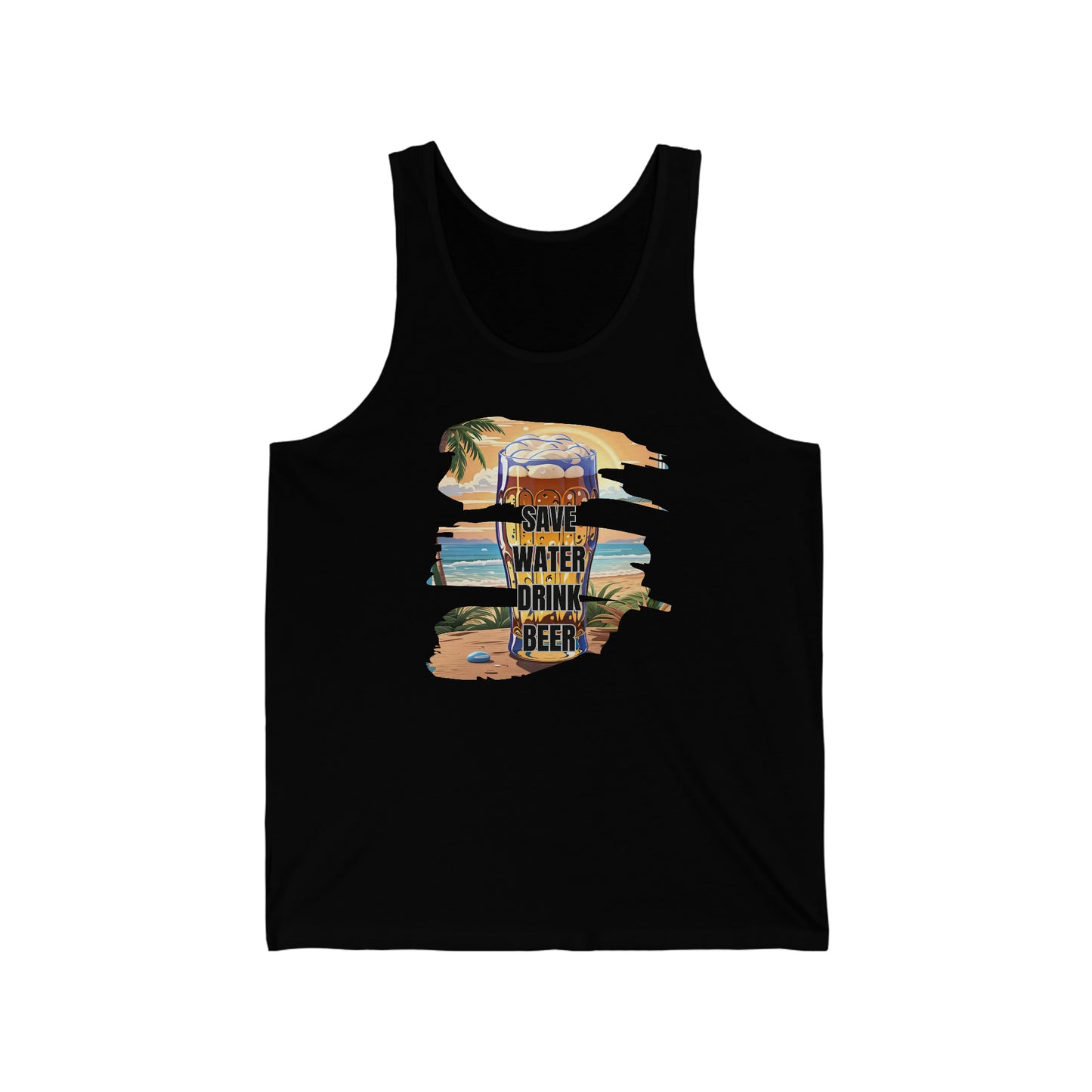 Unisex Jersey Tank - Glass of beer