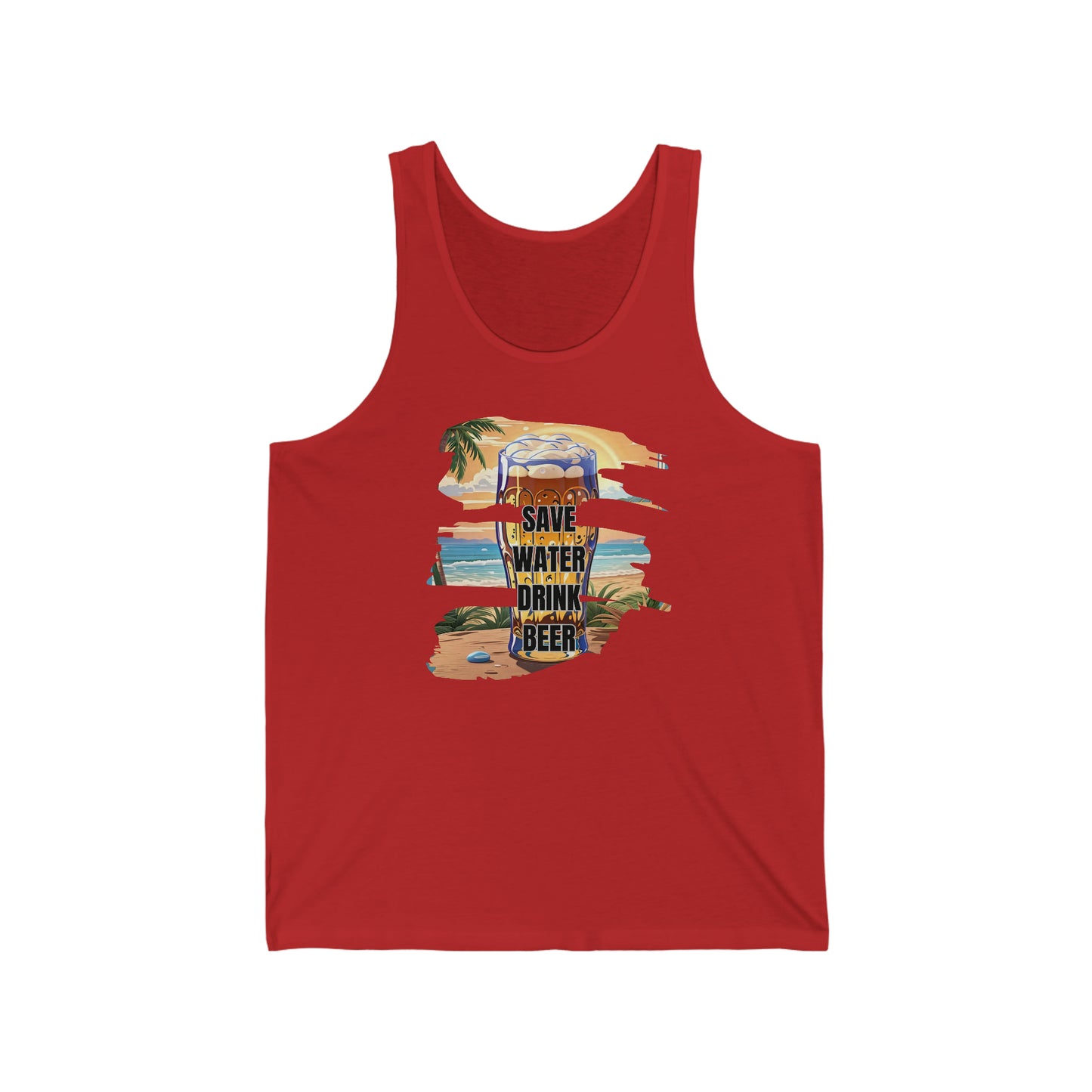 Unisex Jersey Tank - Glass of beer