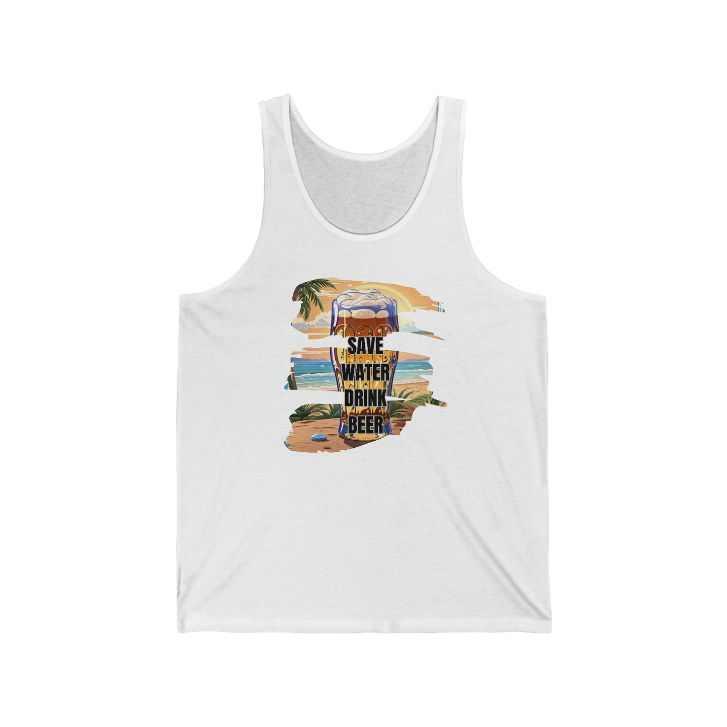 Unisex Jersey Tank - Glass of beer