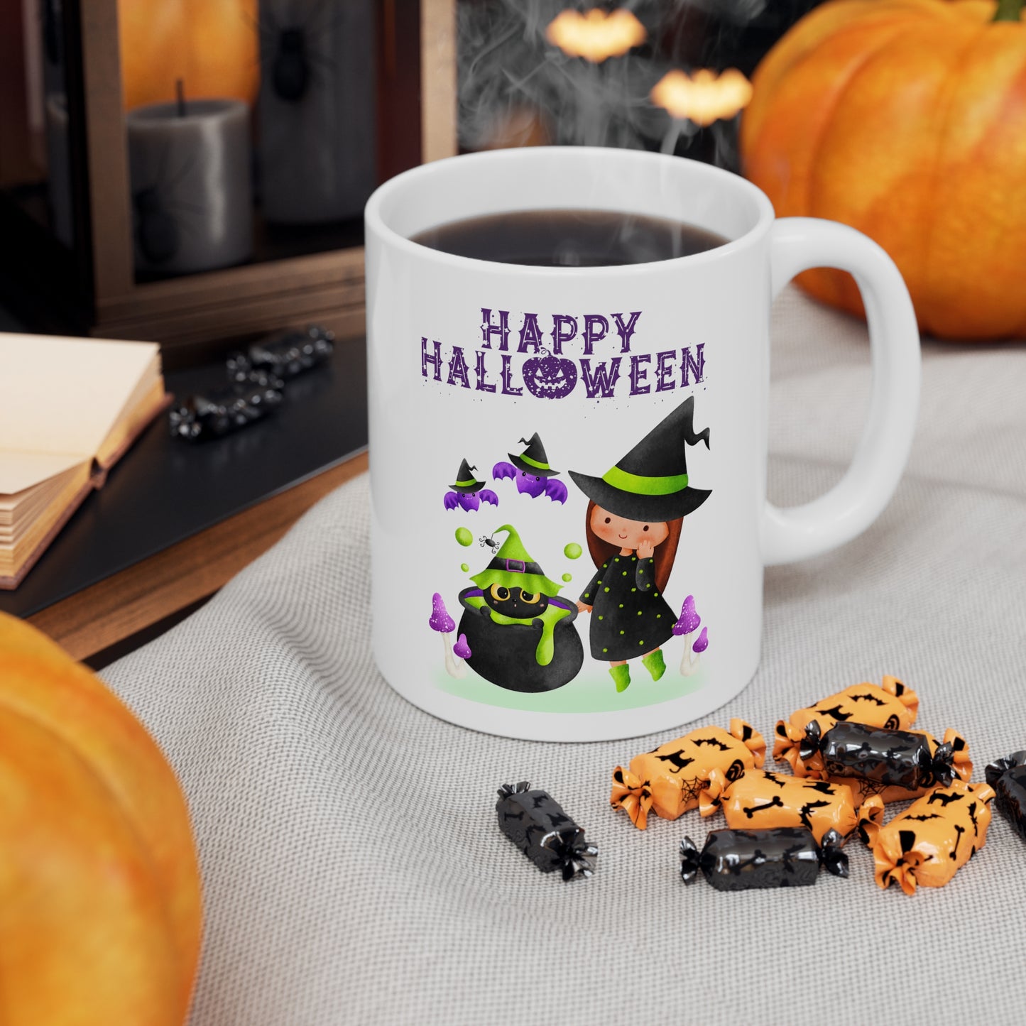 Mug en céramique 11oz - Halloween - Jeune sorcière - 01