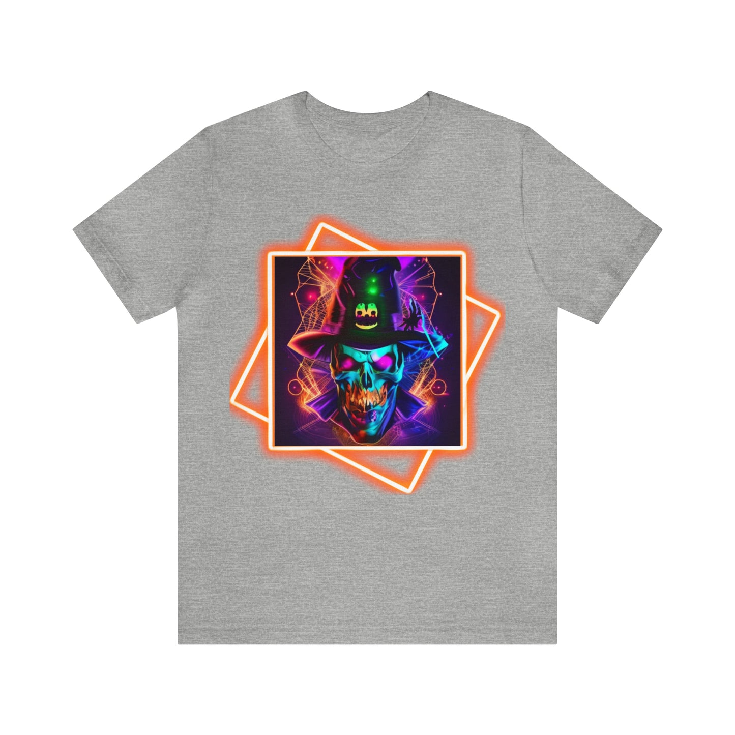 Camiseta de manga corta unisex Jersey - Calaveras de brujas de Halloween - 03