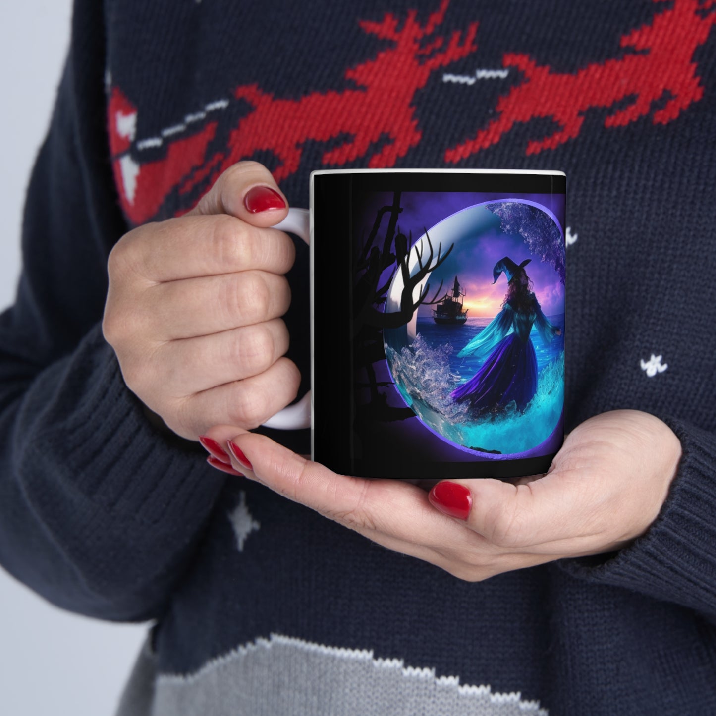 Taza de Cerámica 11oz - Bruja de Halloween AI - 02