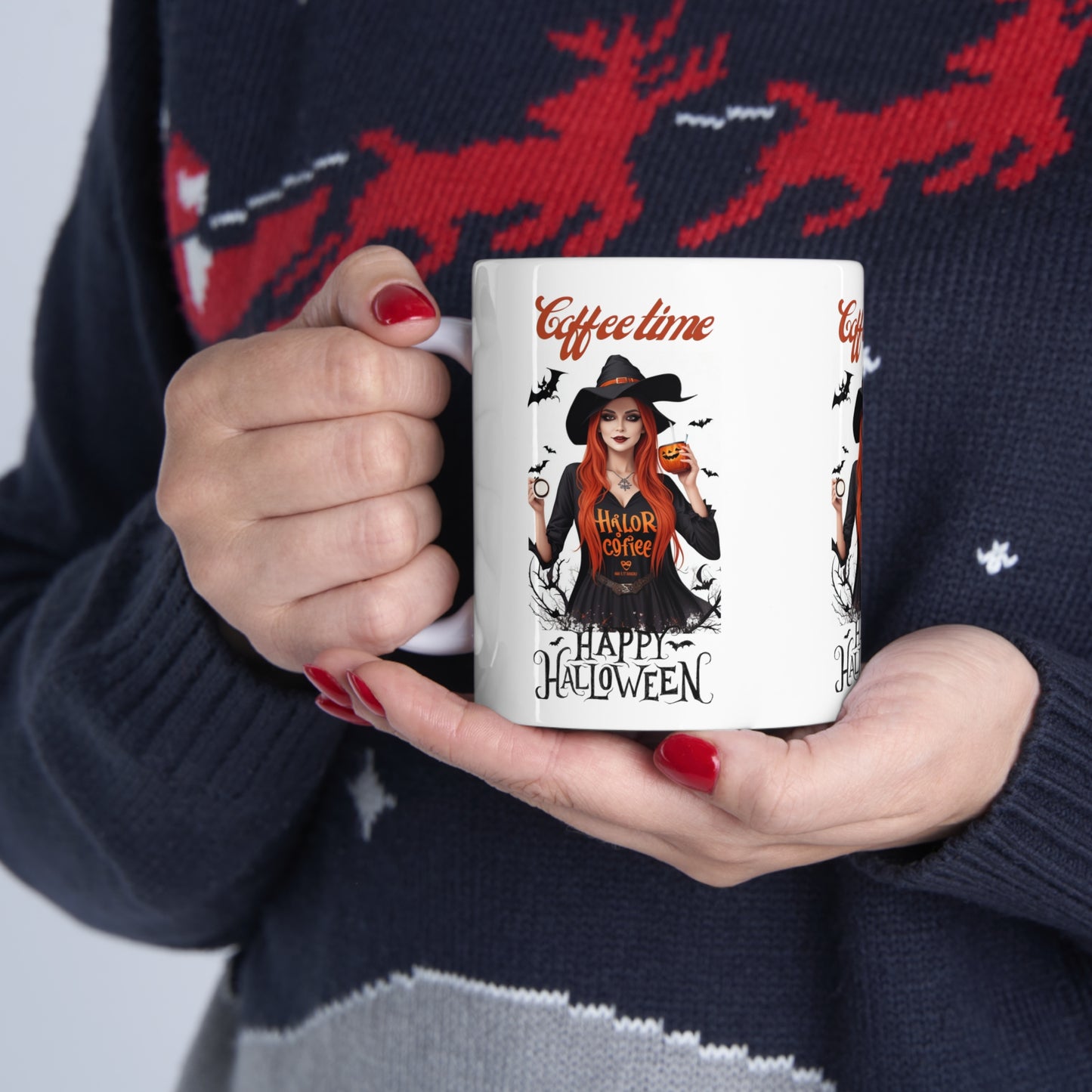 Mug en céramique 11oz - Sorcière d'Halloween - 05