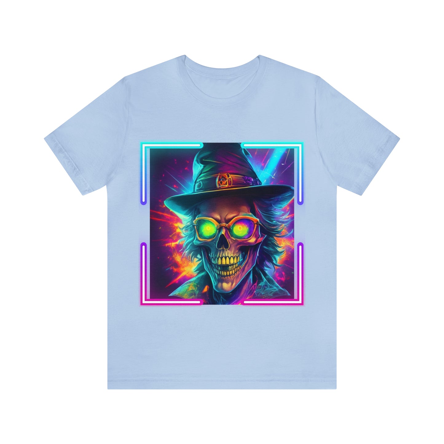Camiseta de manga corta unisex Jersey - Calaveras de brujas de Halloween - 04