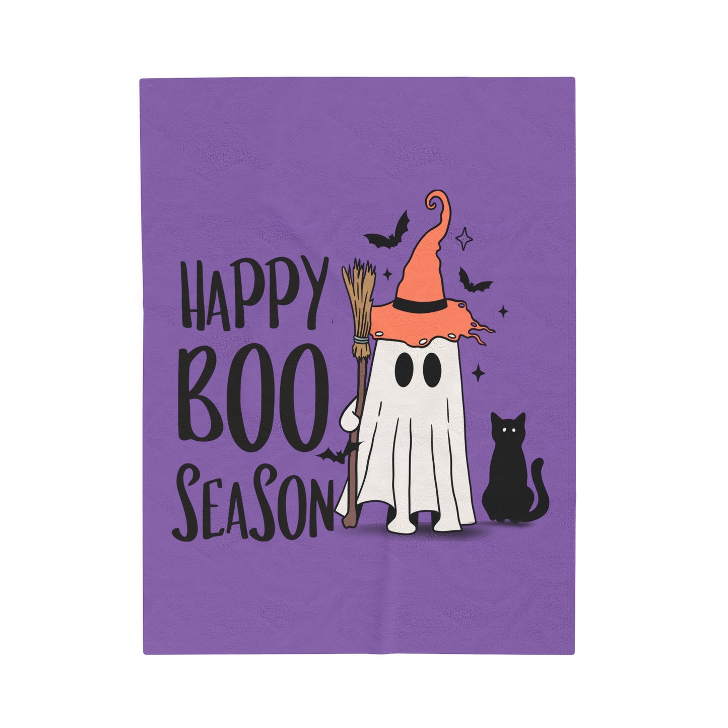 Velveteen Plush Blanket - Halloween - Little Ghost - 22-02