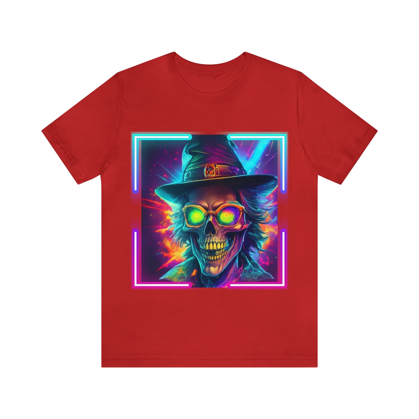 Camiseta de manga corta unisex Jersey - Calaveras de brujas de Halloween - 04