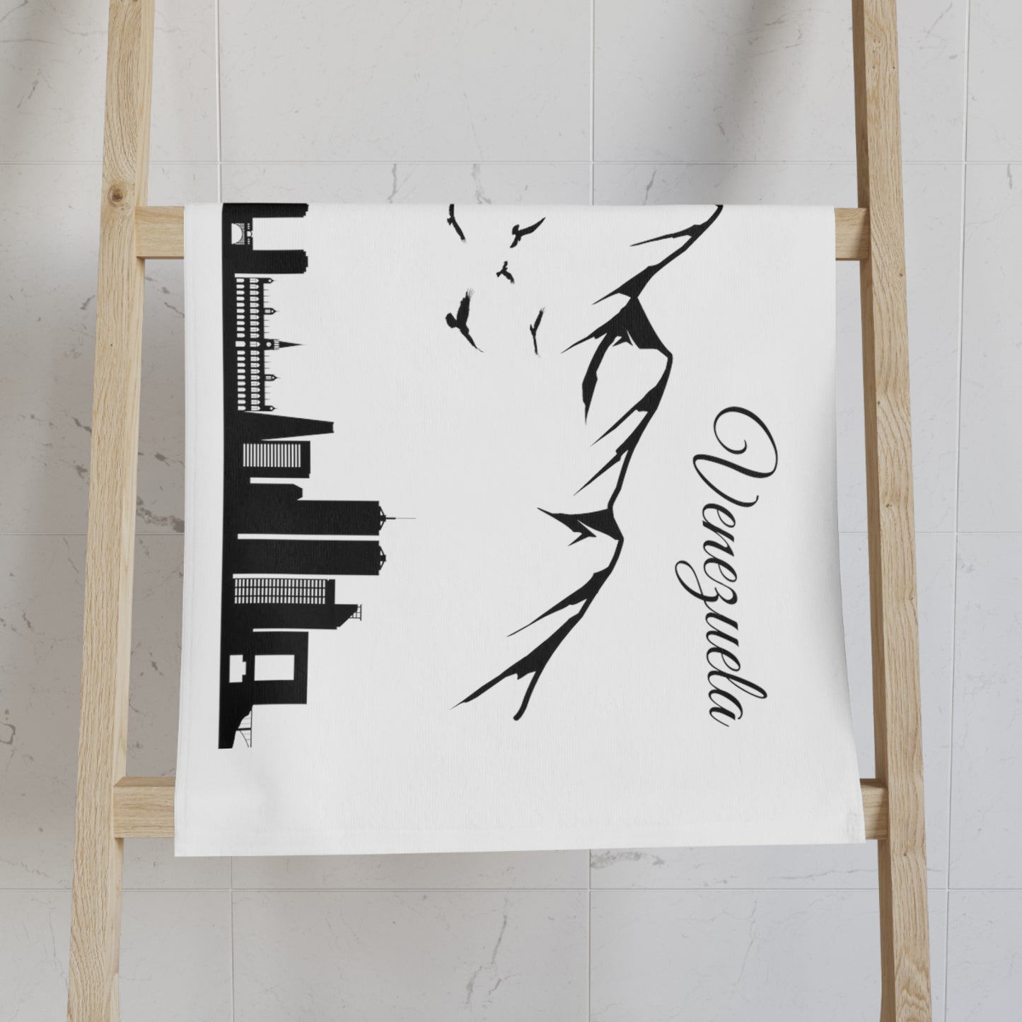 Toalla de Mano - Silueta de Caracas
