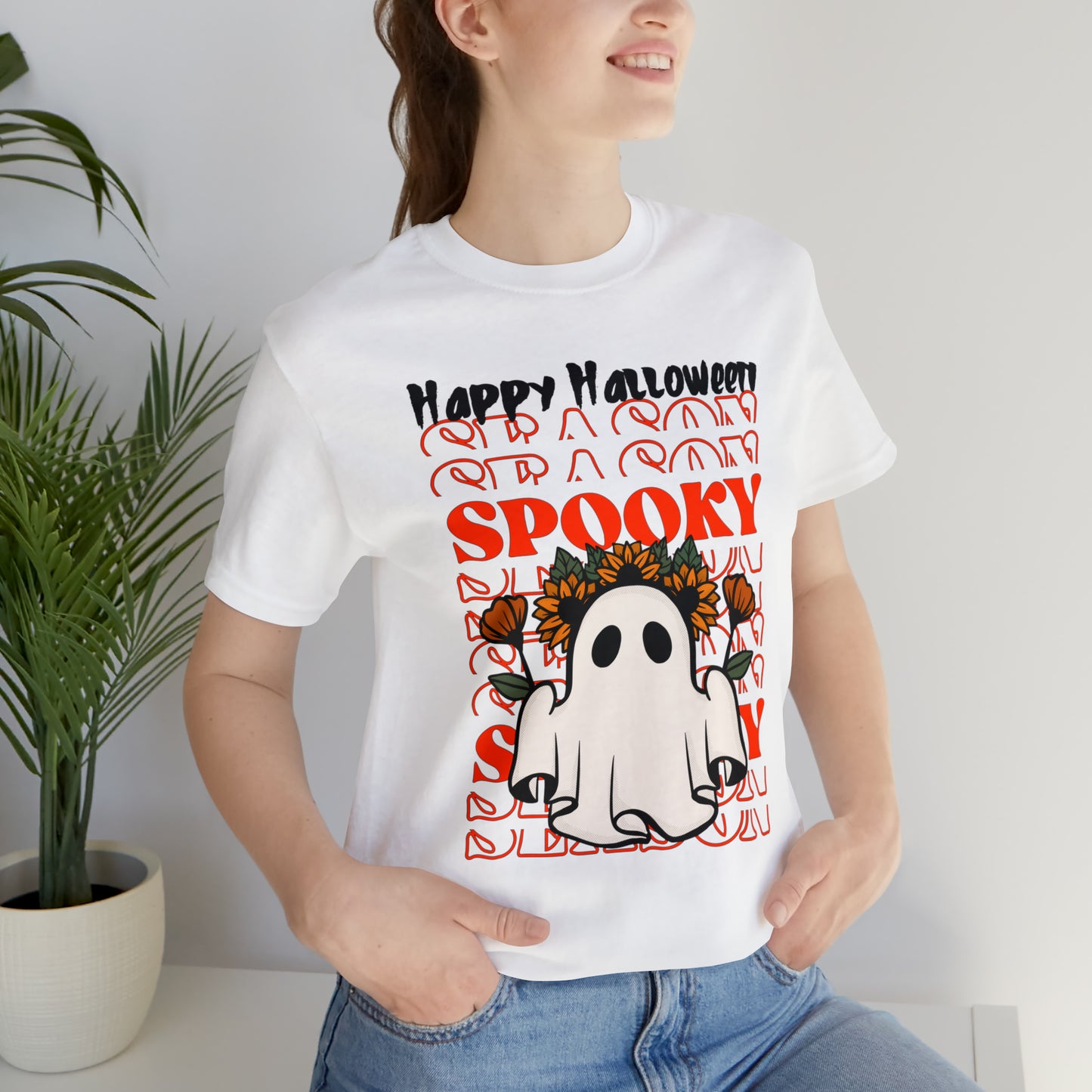 Camiseta de manga corta Unisex Jersey - Halloween - Pequeño Fantasma - 11