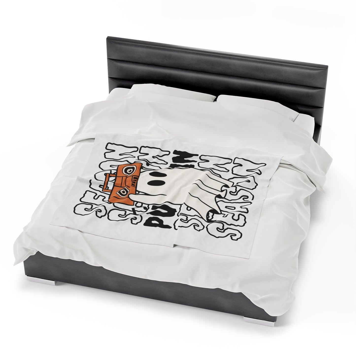 Couverture Peluche Velours - Halloween - Petit Fantôme - 15