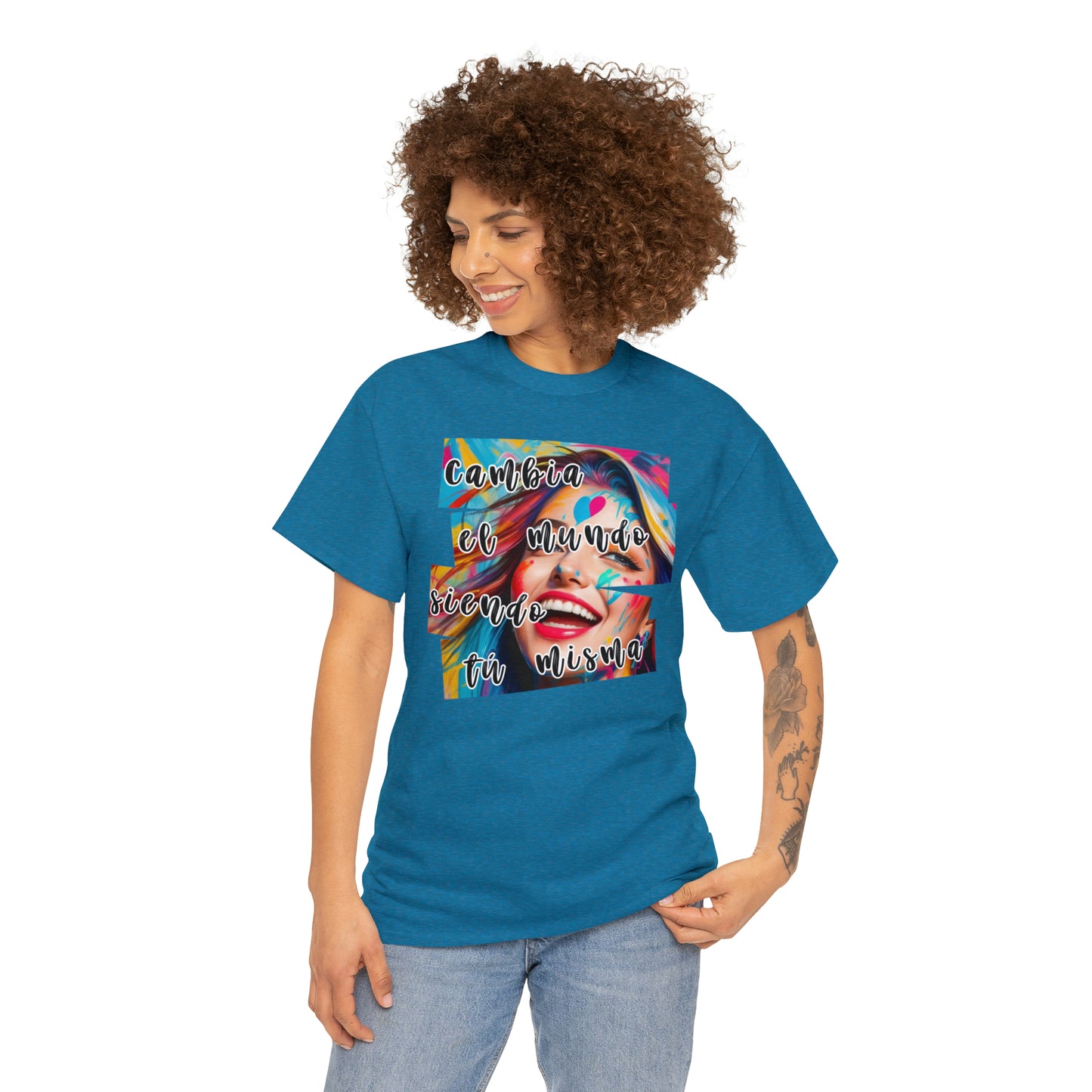 Camiseta unisex de algodón pesado - Amor y libertad - 01
