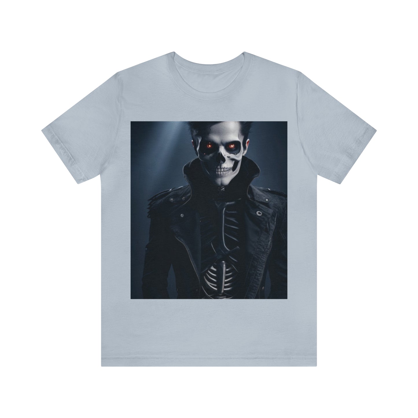 Camiseta de manga corta Unisex Jersey - Halloween Skeleton man AI - 02