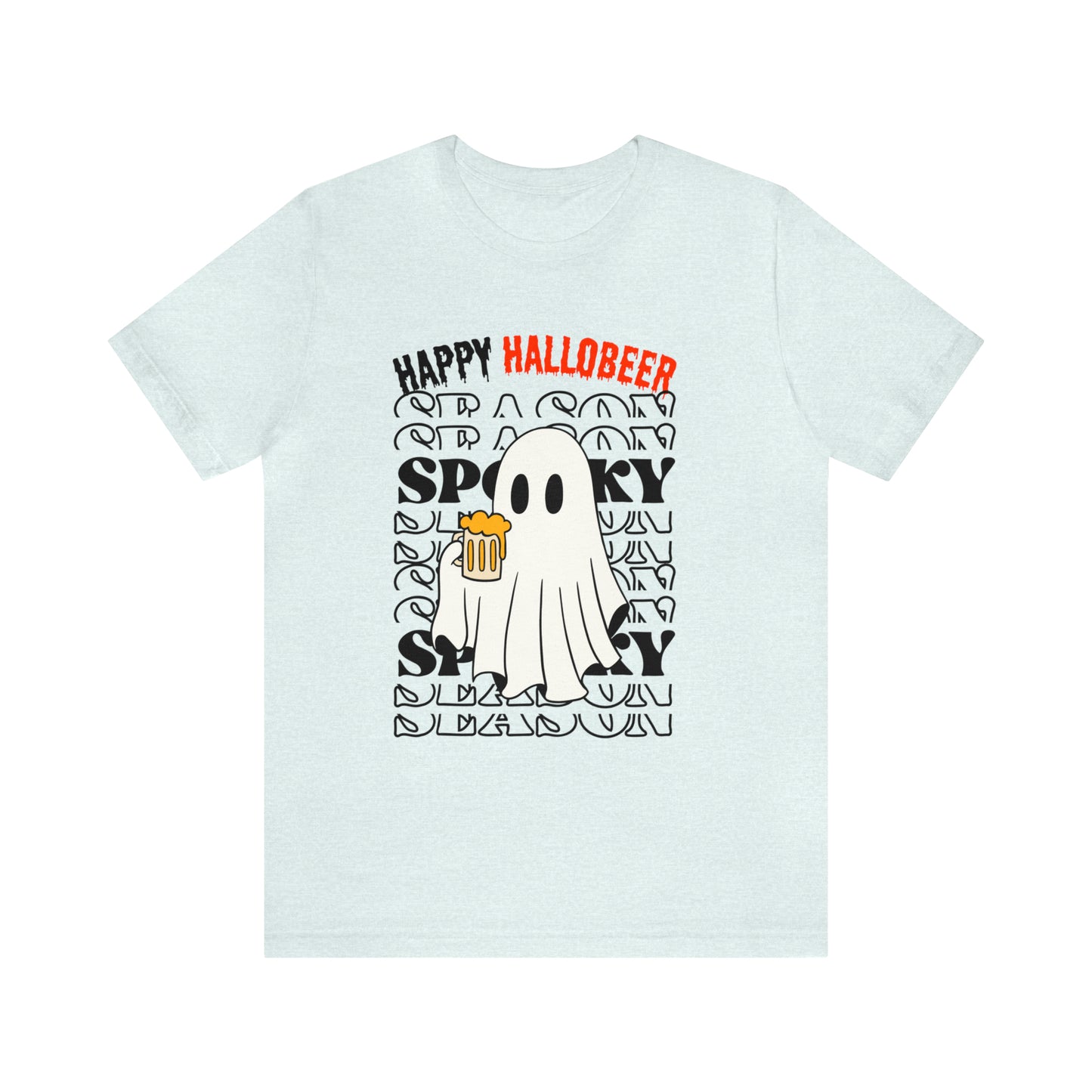 Tee-shirt à manches courtes en jersey unisexe - Halloween - Petit Fantôme - 01