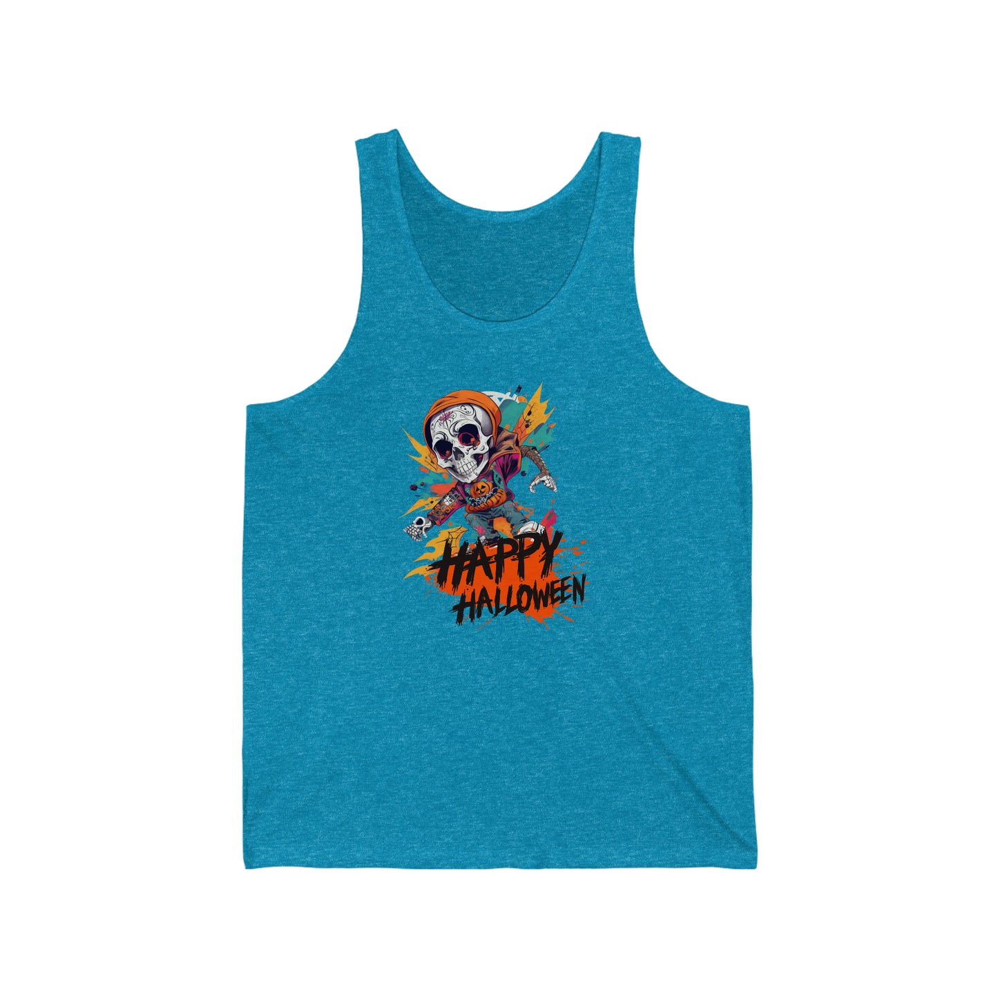 Camiseta sin mangas de punto unisex - Halloween - Calavera joven - 02