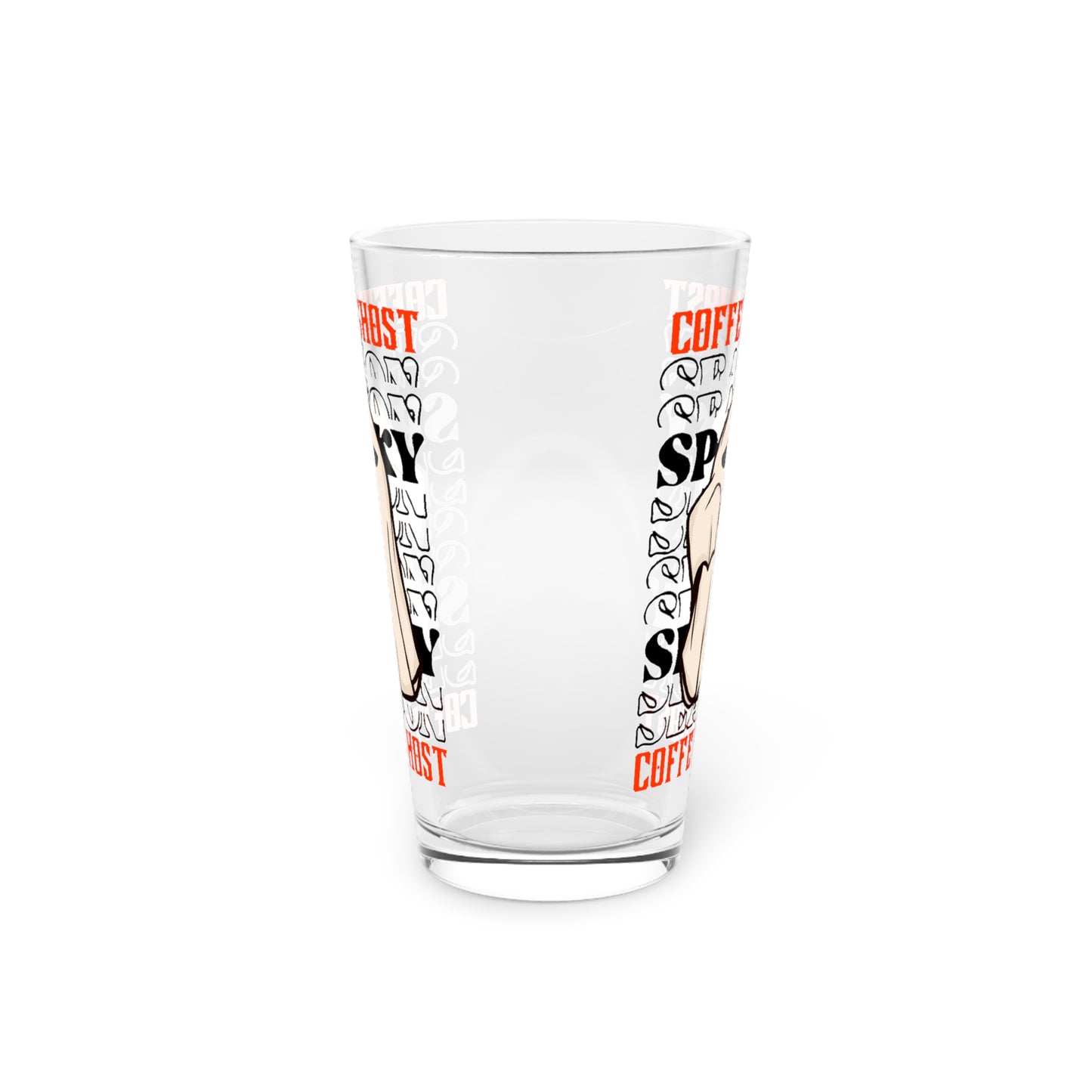 Vaso de pinta, 16 oz - Halloween - Pequeño fantasma - 12