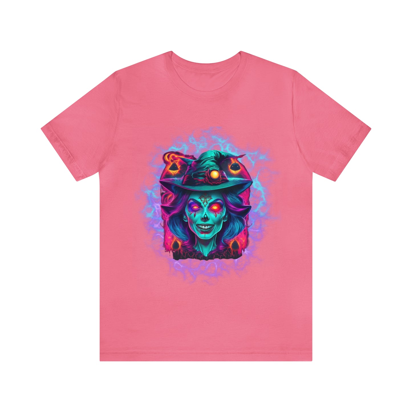 Unisex Jersey Short Sleeve Tee - Halloween Witch Skulls - 02