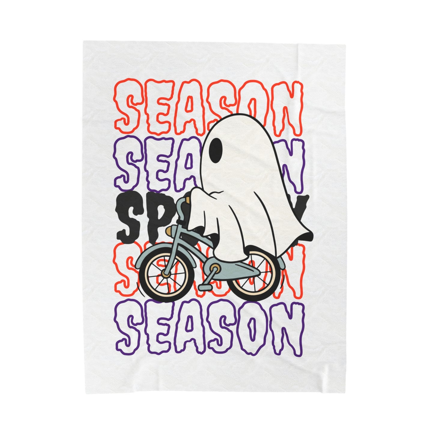 Couverture en Peluche en Velours - Halloween - Petit Fantôme - 18