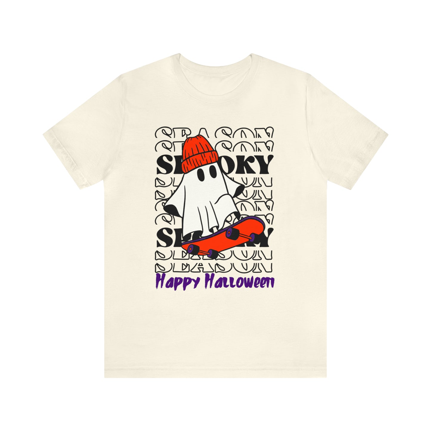 Camiseta de manga corta de jersey unisex - Halloween - Pequeño fantasma - 02