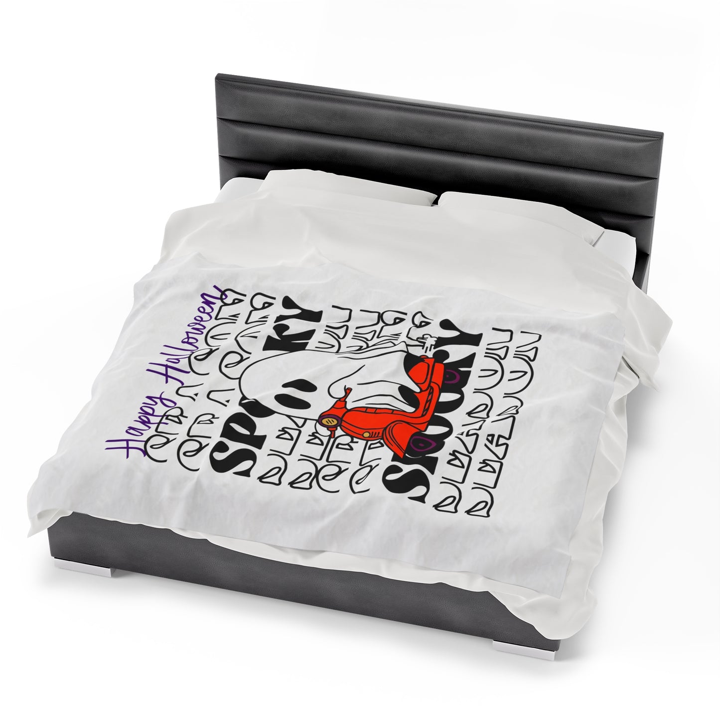 Couverture en peluche en velours - Halloween - Petit Fantôme - 09