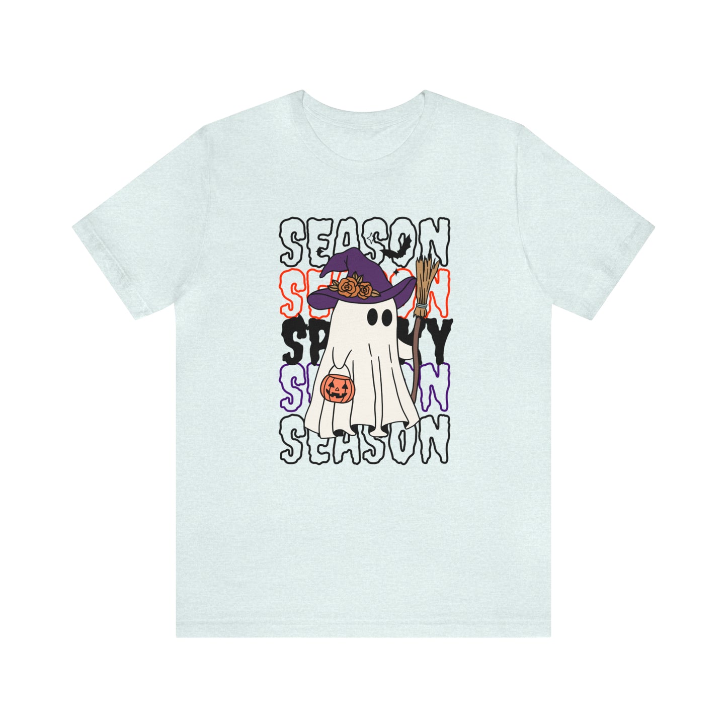 Camiseta de manga corta de jersey unisex - Halloween - Pequeño fantasma - 13