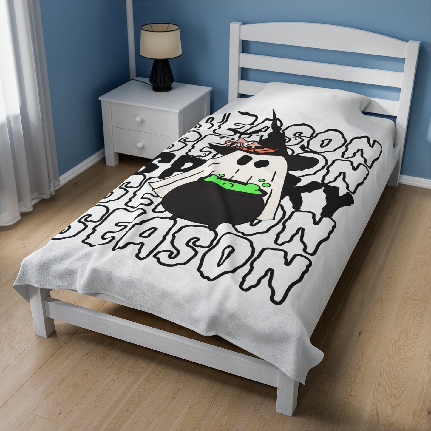 Couverture en Peluche en Velours - Halloween - Petit Fantôme - 14
