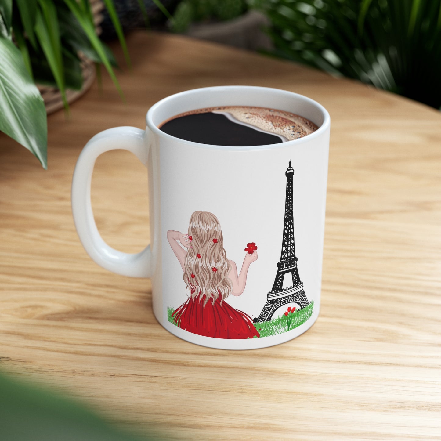 Ceramic Mug 11oz - Girl in Paris