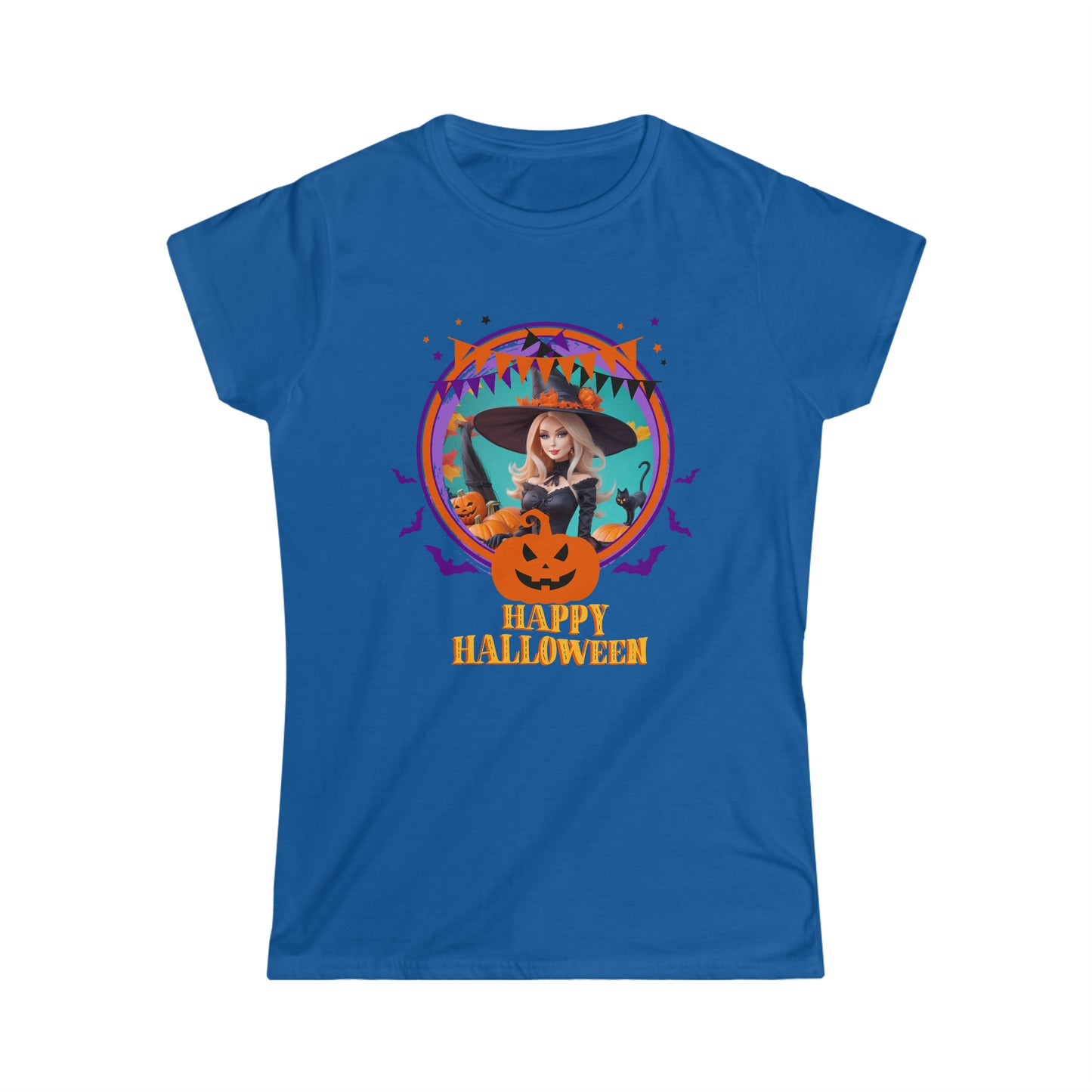 Tee-shirt Softstyle Femme - Halloween - Barbie sorcière - 01