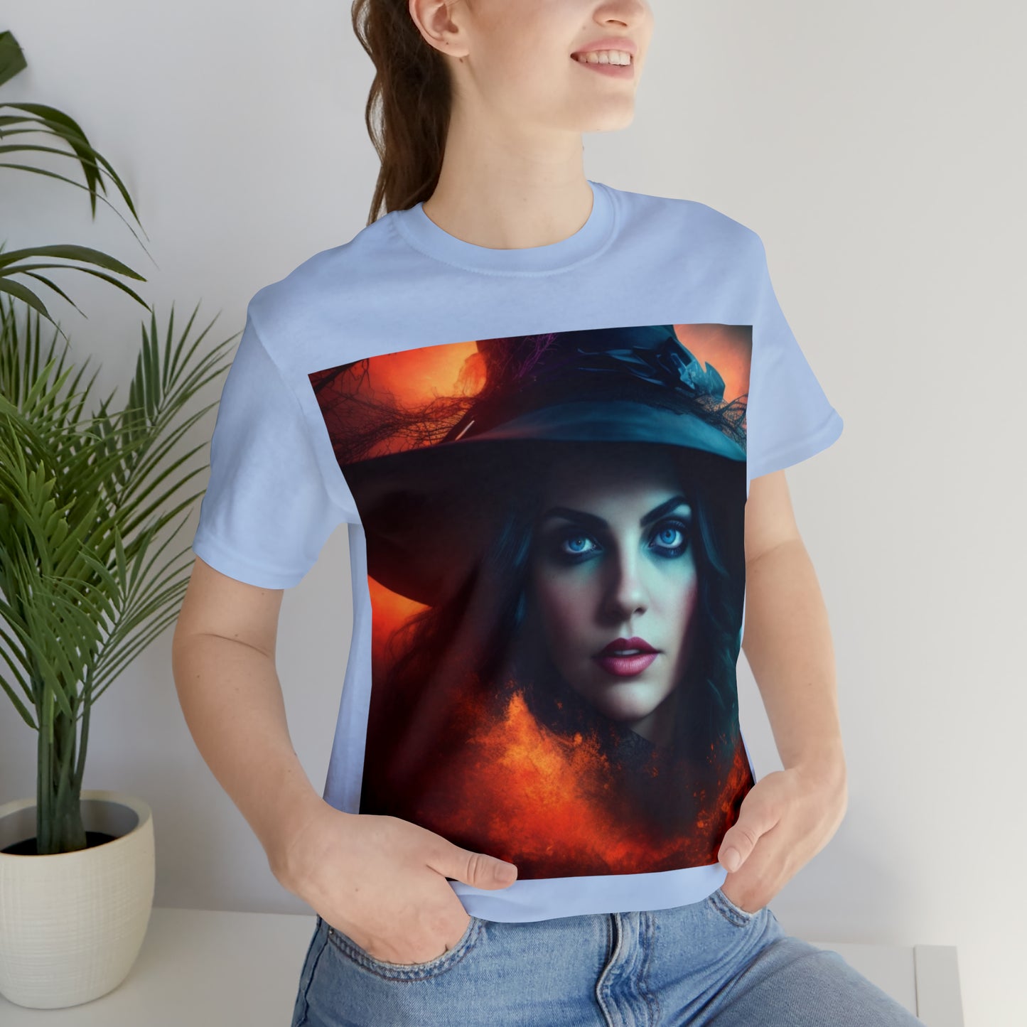 Camiseta de manga corta unisex Jersey - Halloween Witch AI - 07