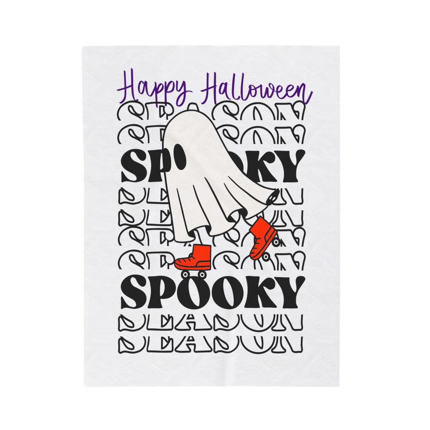 Couverture en Peluche Velours - Halloween - Petit Fantôme - 10