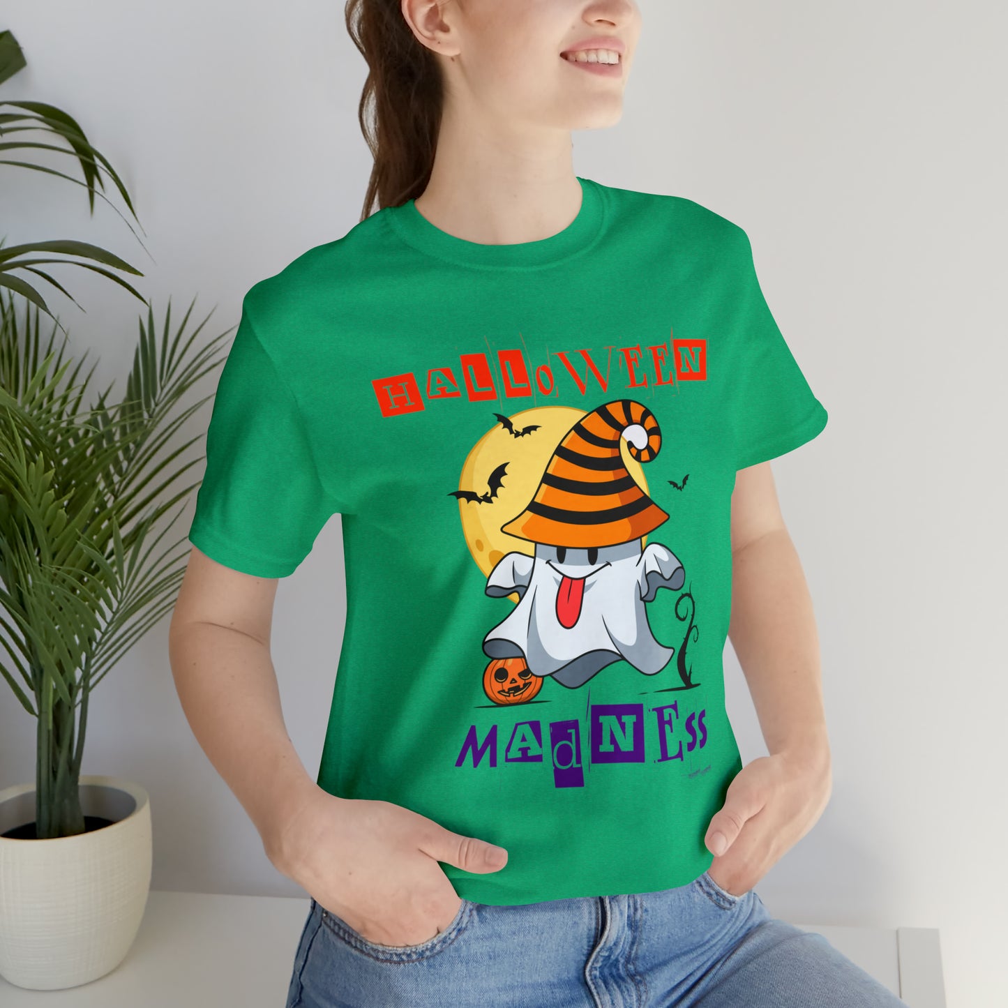 Camiseta de manga corta de jersey unisex - Halloween - Pequeño fantasma - 04