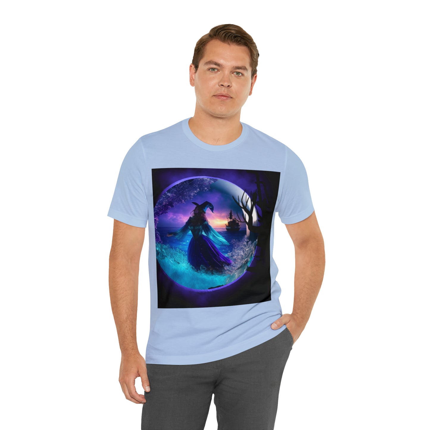 Camiseta de manga corta unisex Jersey - Halloween Witch AI - 02