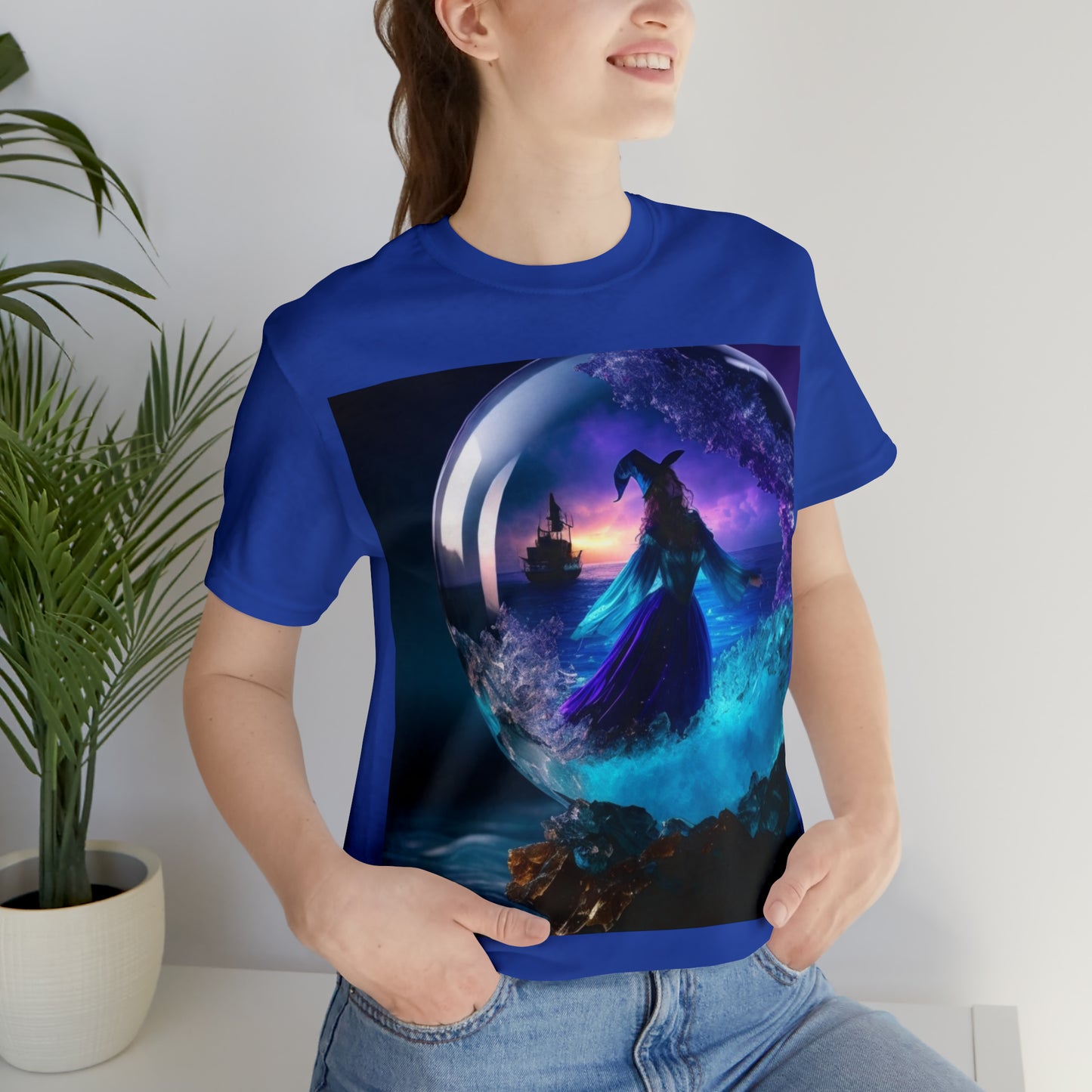 Camiseta de manga corta unisex Jersey - Halloween Witch AI - 01