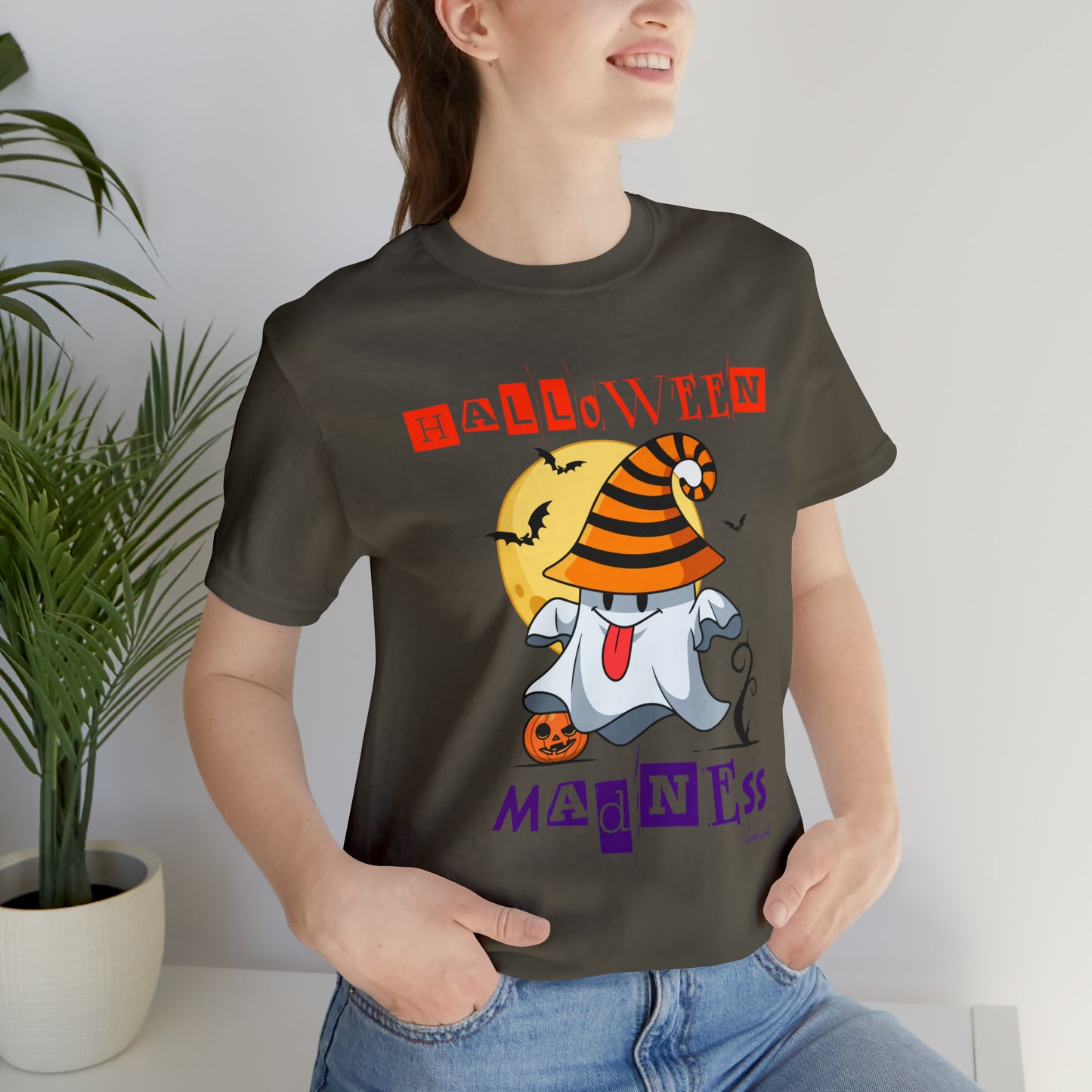 Camiseta de manga corta de jersey unisex - Halloween - Pequeño fantasma - 04