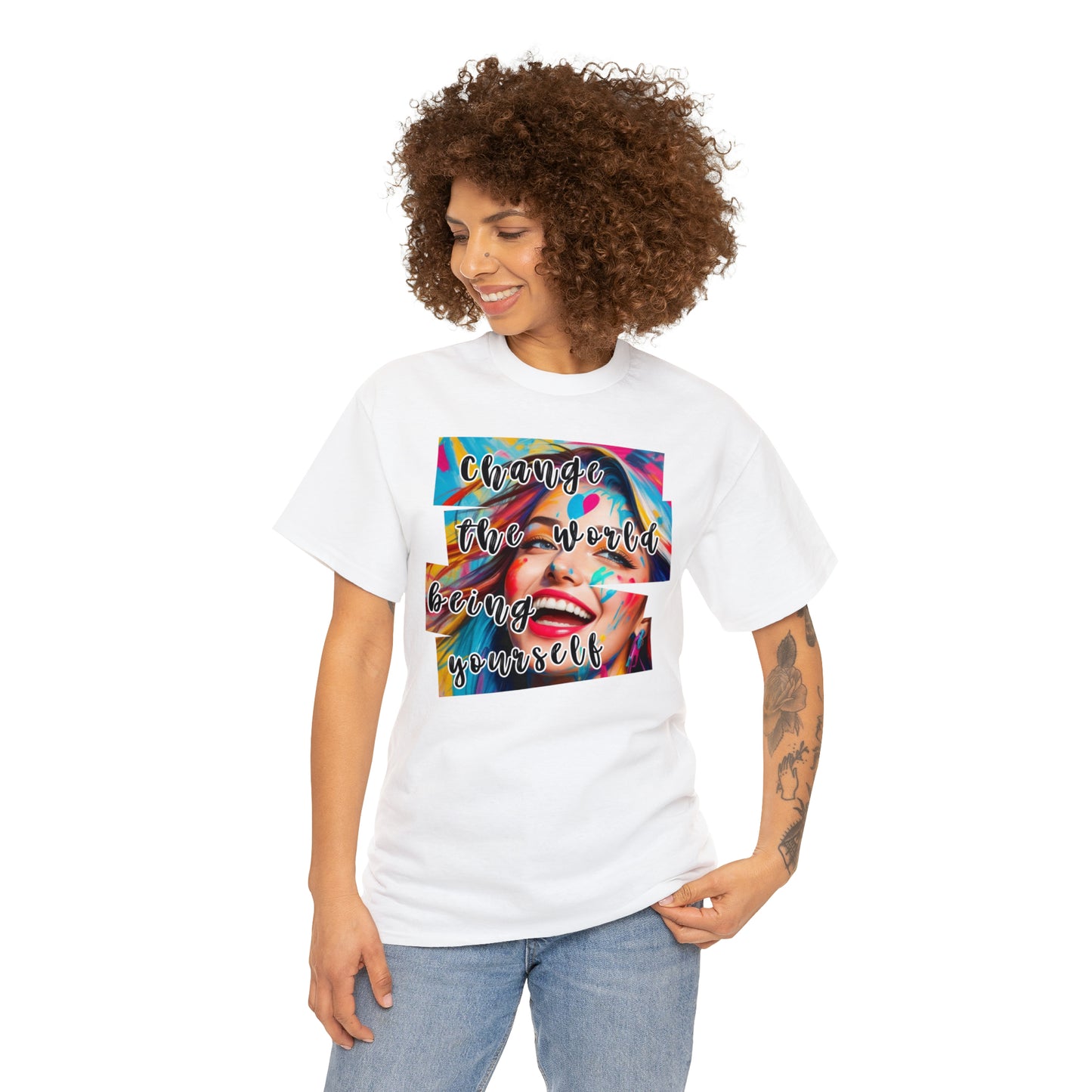 Camiseta unisex de algodón pesado - Amor y libertad - 02
