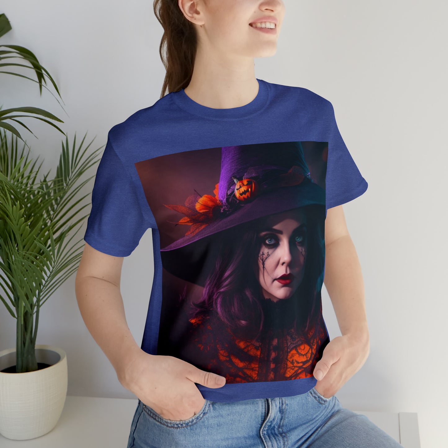 Camiseta de manga corta unisex Jersey - Halloween Witch AI - 05