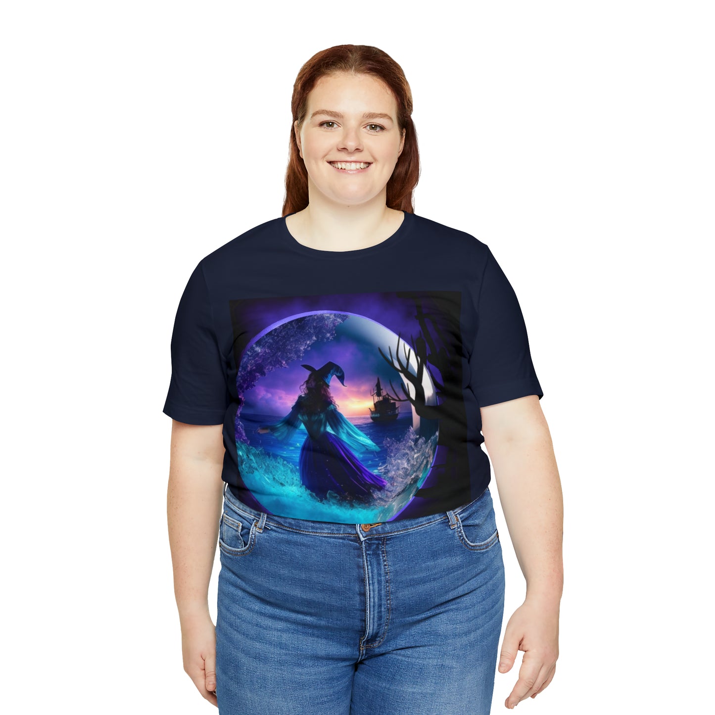 Camiseta de manga corta unisex Jersey - Halloween Witch AI - 02