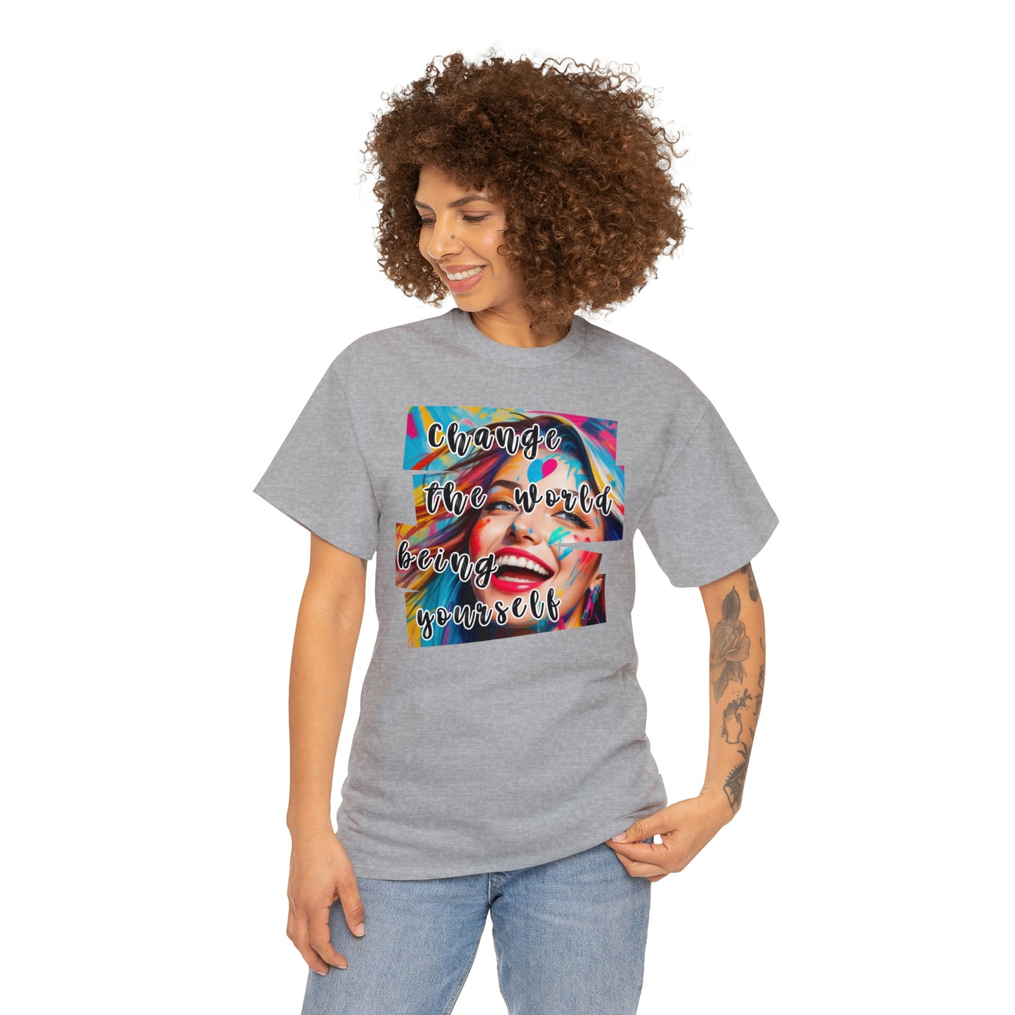 Camiseta unisex de algodón pesado - Amor y libertad - 02