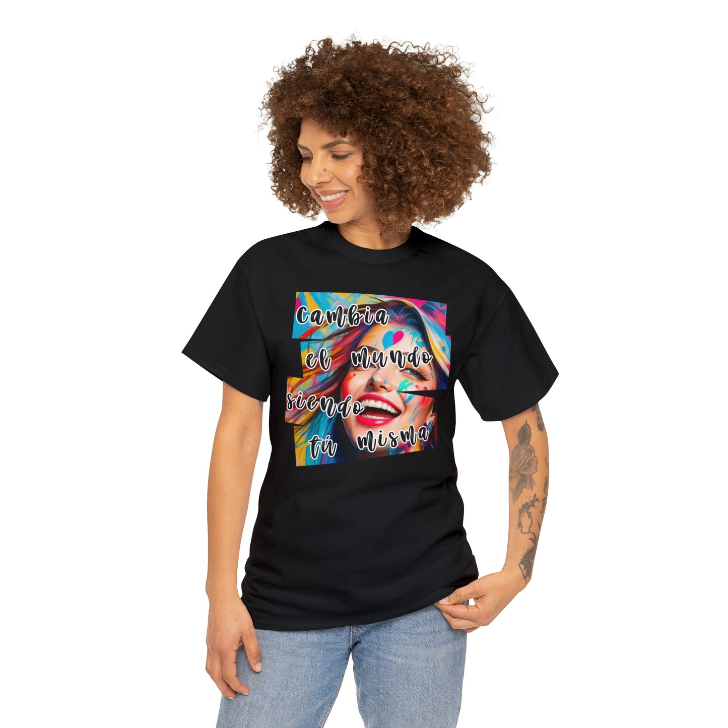 Camiseta unisex de algodón pesado - Amor y libertad - 01