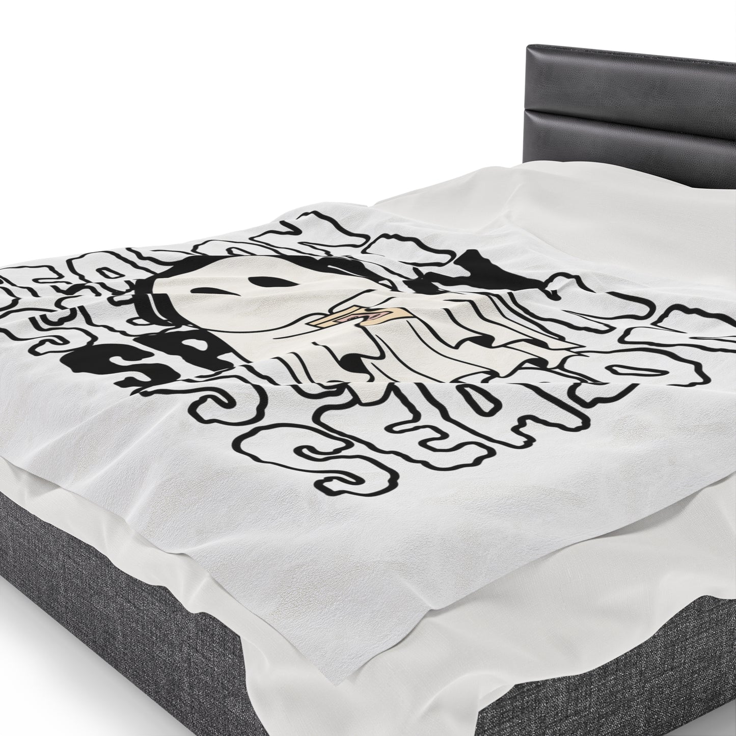Couverture en Peluche en Velours - Halloween - Petit Fantôme - 16