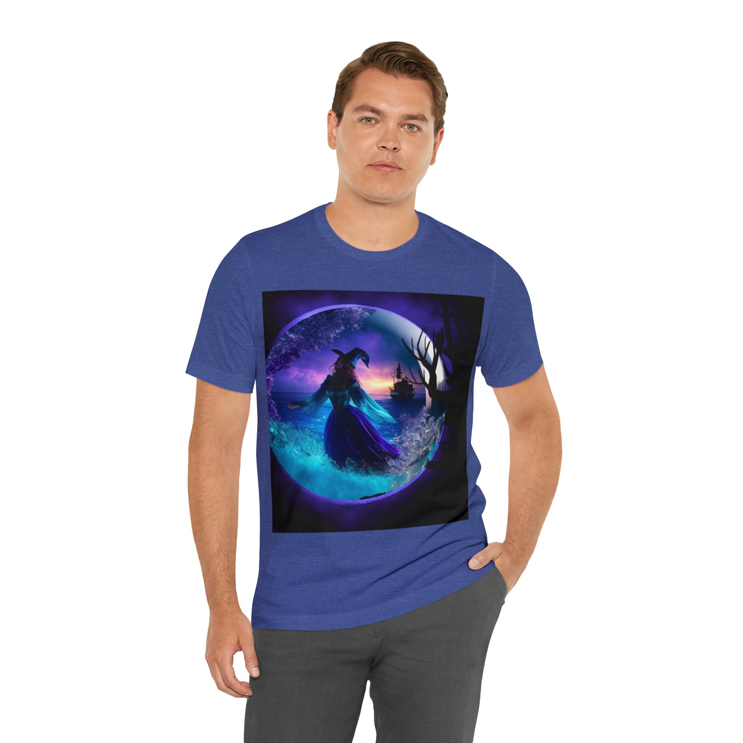 Camiseta de manga corta unisex Jersey - Halloween Witch AI - 02