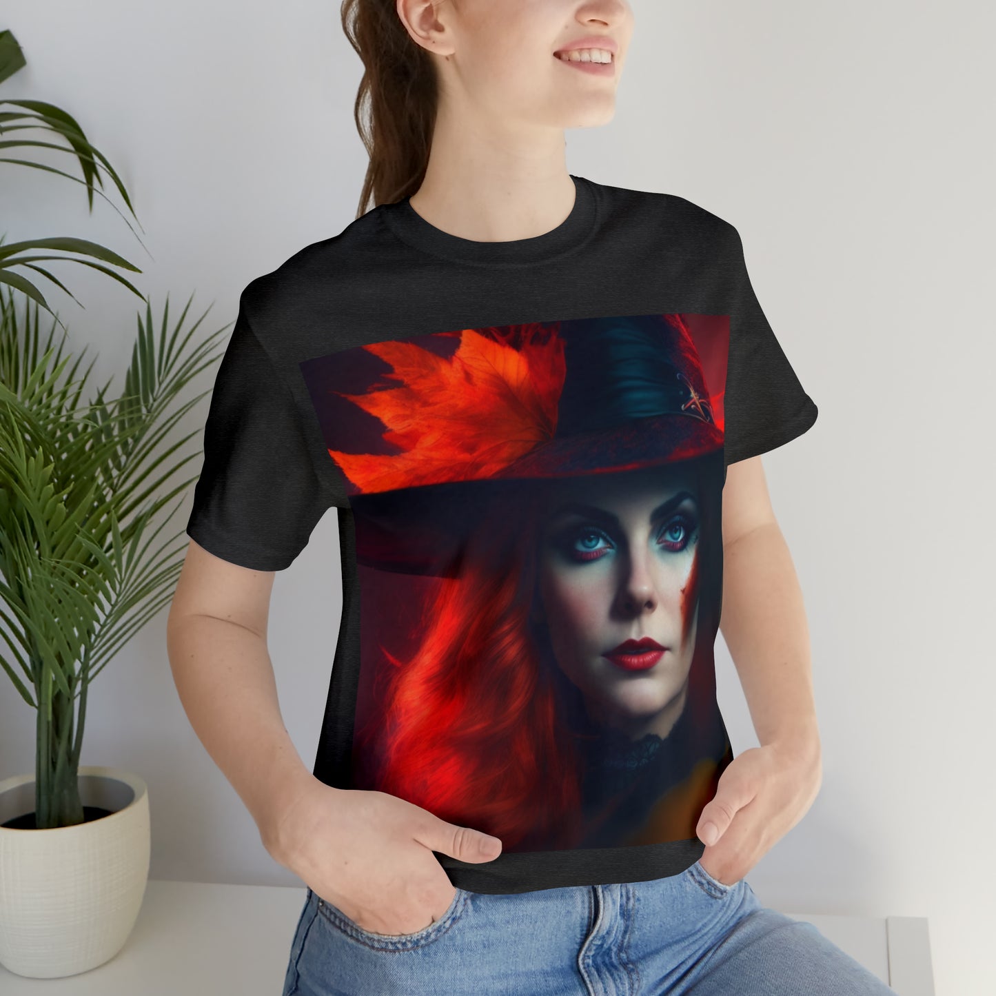 Camiseta de manga corta unisex Jersey - Halloween Witch AI - 03